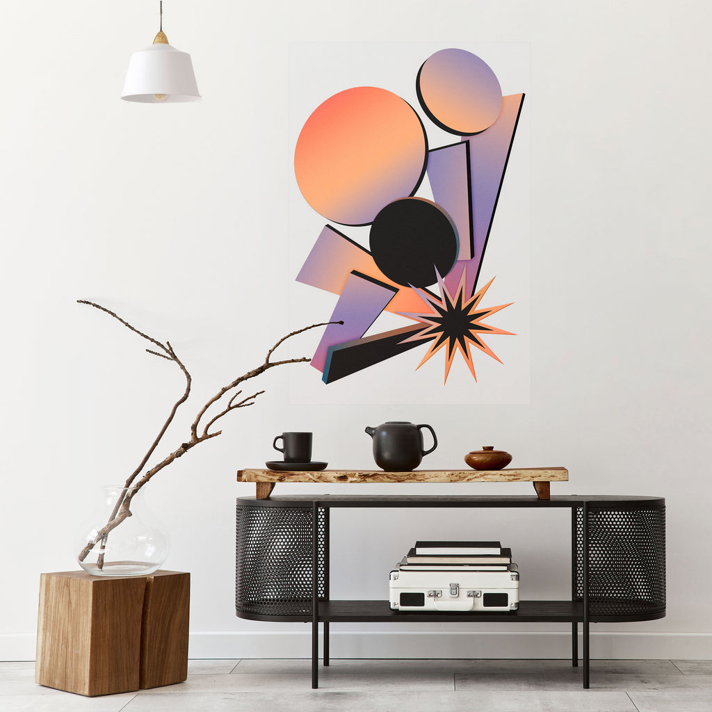 ANGULAR ARTISTRY Αφίσα με κόλλα και αυτοκόλλητο σε κάθετη γραμμή