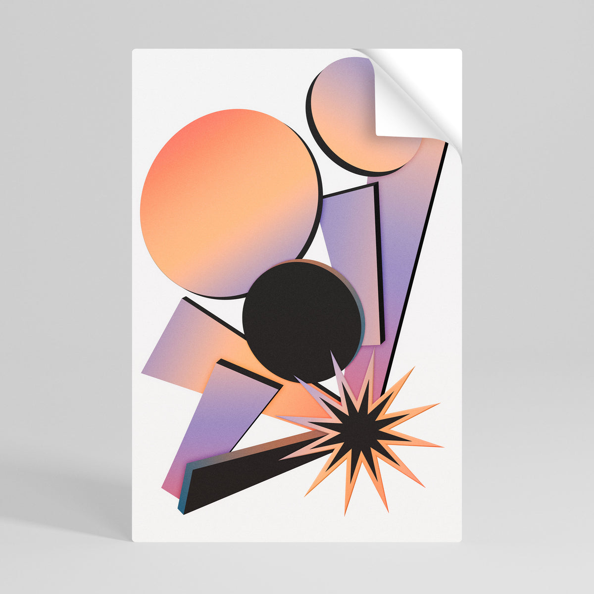 ANGULAR ARTISTRY Αυτοκόλλητη Αφίσα κάθετη