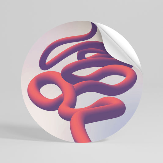 INFINITY WIRE Αυτοκόλλητη Αφίσα στρογγυλή