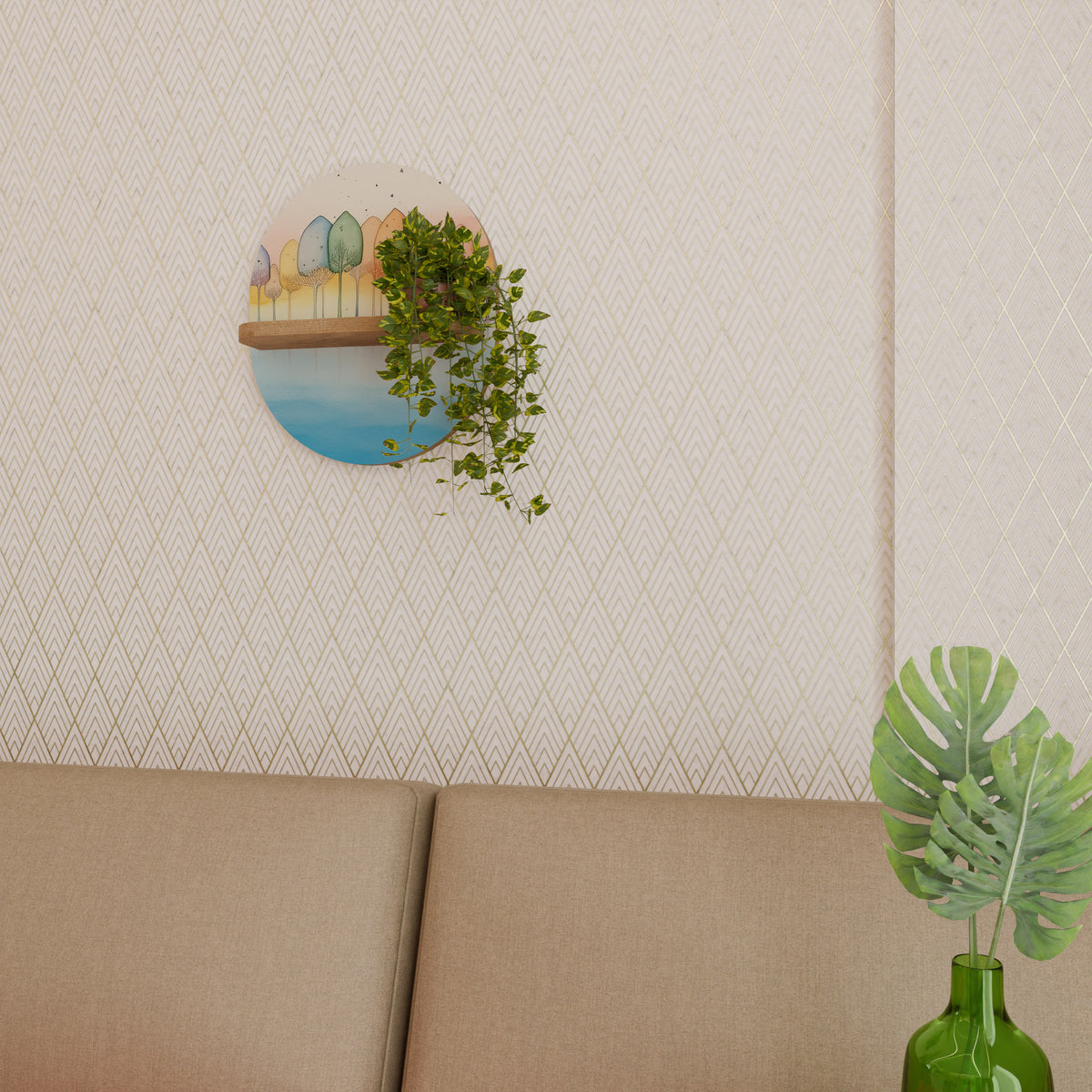 COLORFUL OASIS Διακοσμητικό Ράφι Art Shelf