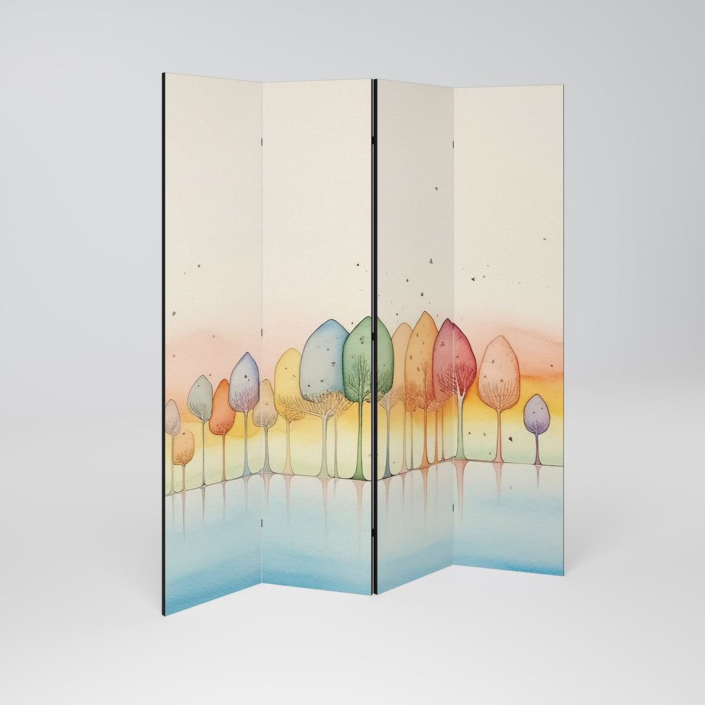 COLORFUL OASIS 4-Panel Room Divider