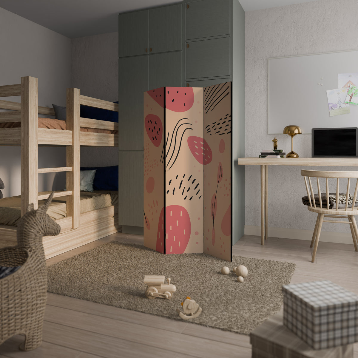 APRICOT FRENZY Παραβάν με 3 πάνελ