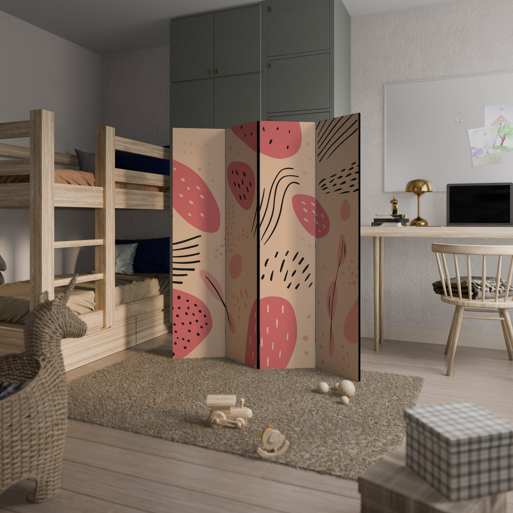 APRICOT FRENZY Παραβάν με 4 πάνελ