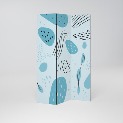 GREENISH FRENZY 3-Panel Room Divider