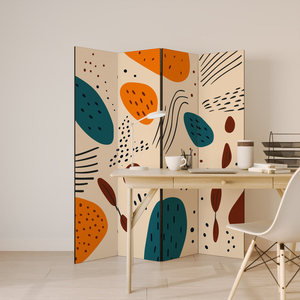 VIBRANT FRENZY Παραβάν με 4 πάνελ