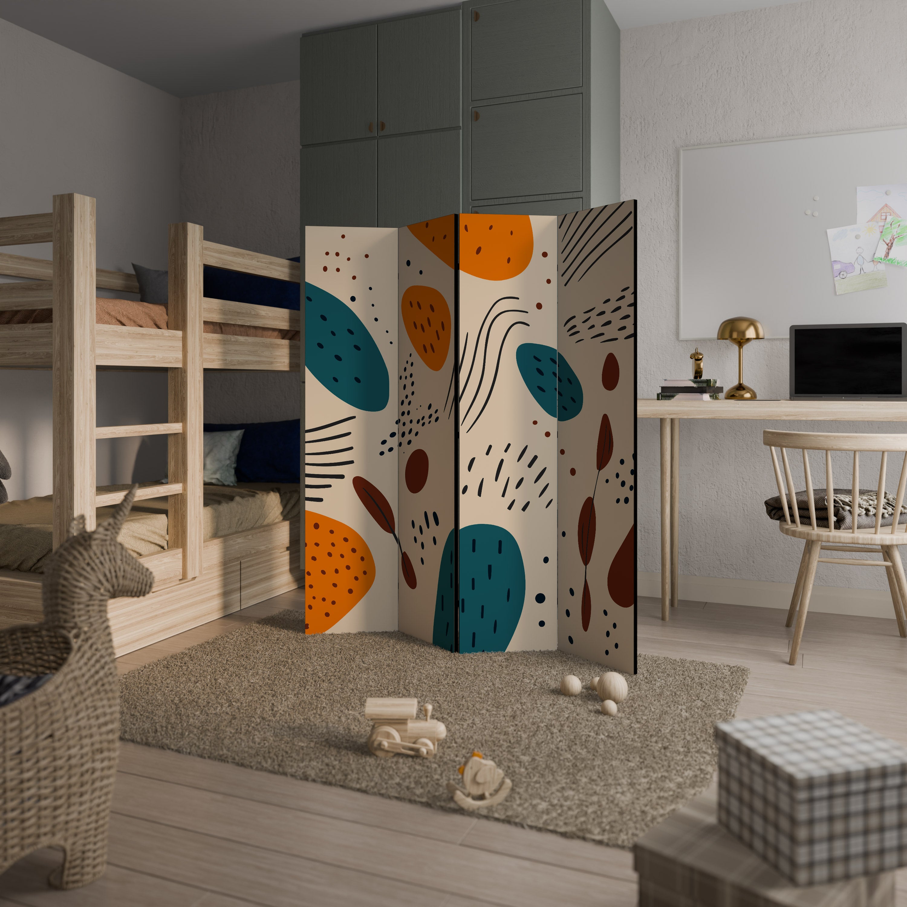 VIBRANT FRENZY Παραβάν με 4 πάνελ