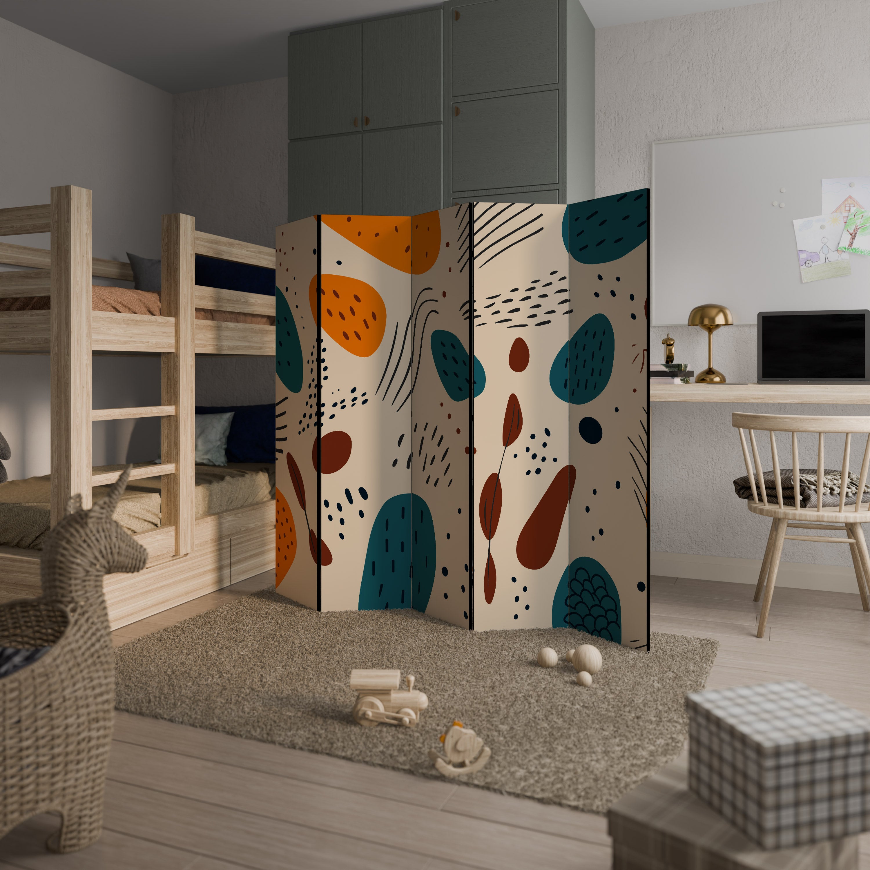 VIBRANT FRENZY Παραβάν με 5 πάνελ