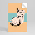 COFFEE PLEASURES Peel and Stick Vertical Poster