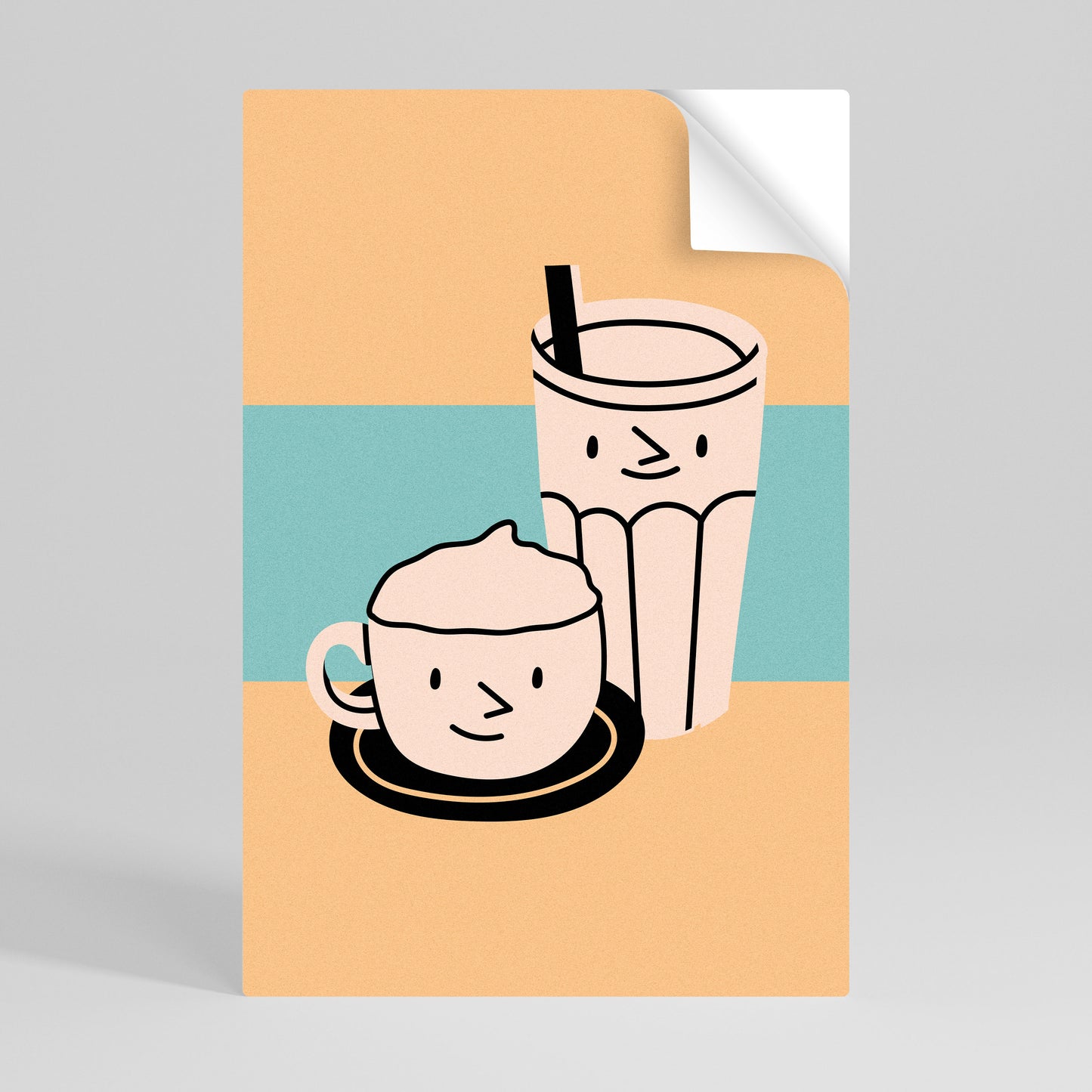 COFFEE PLEASURES Αυτοκόλλητη Αφίσα κάθετη