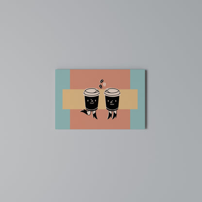 JOYFUL COFFEE Horizontal Canvas Print