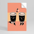 JOYFUL COFFEE Peel and Stick Vertical Poster