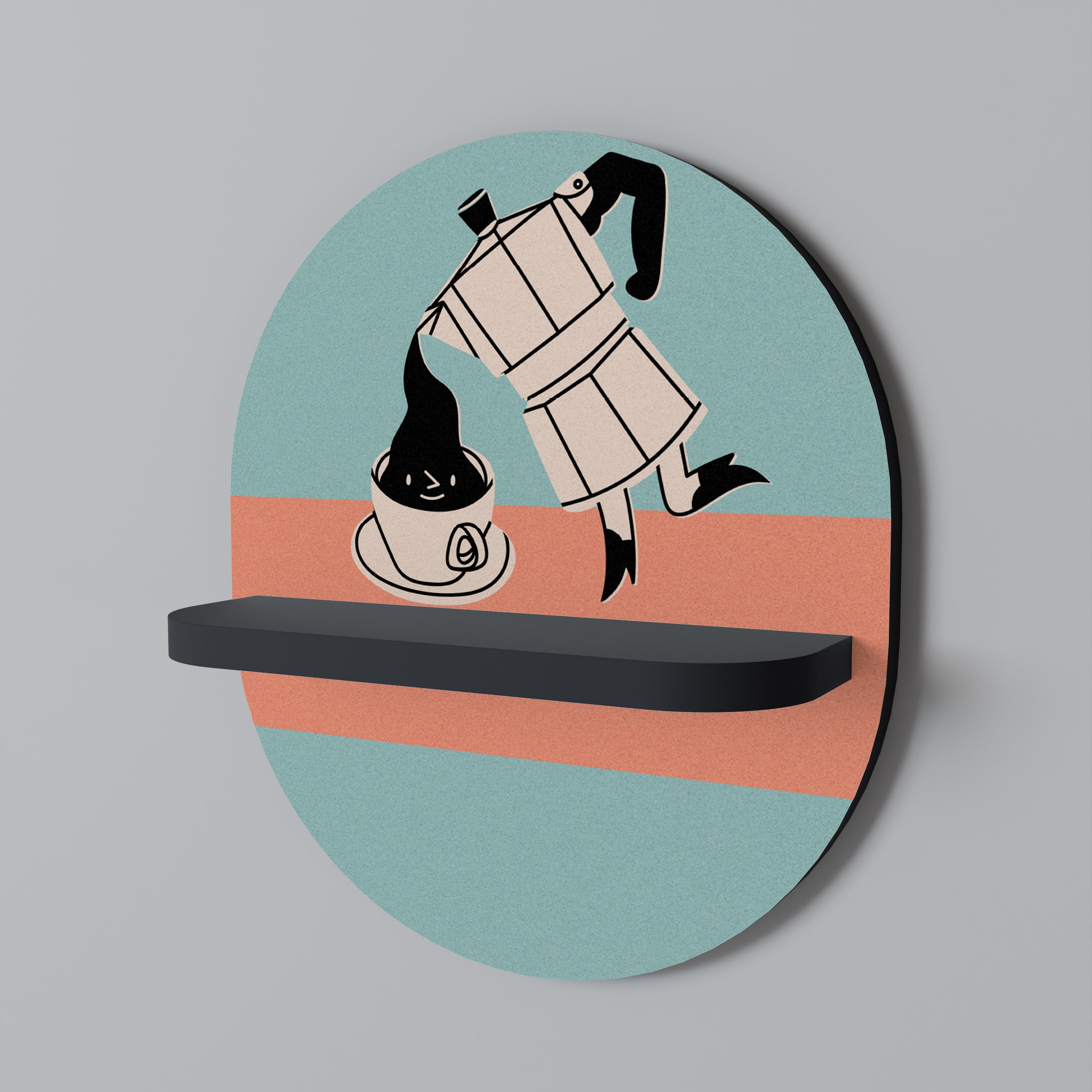 Οβάλ Ράφι POWER ESPRESSO σε Μαύρο Φινίρισμα