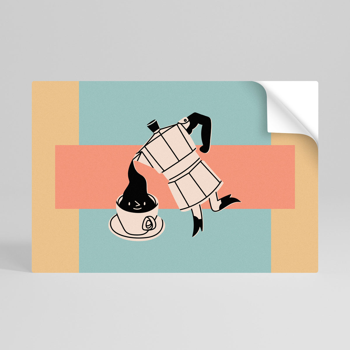 POWER ESPRESSO Peel and Stick Horizontal Poster