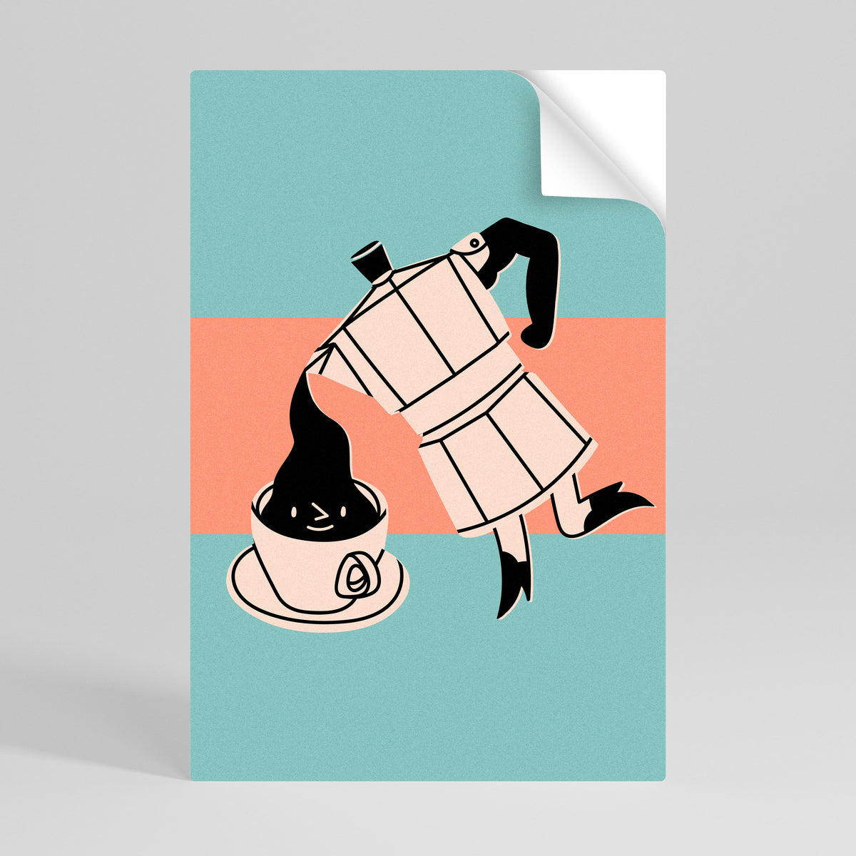 POWER ESPRESSO Αυτοκόλλητη Αφίσα κάθετη