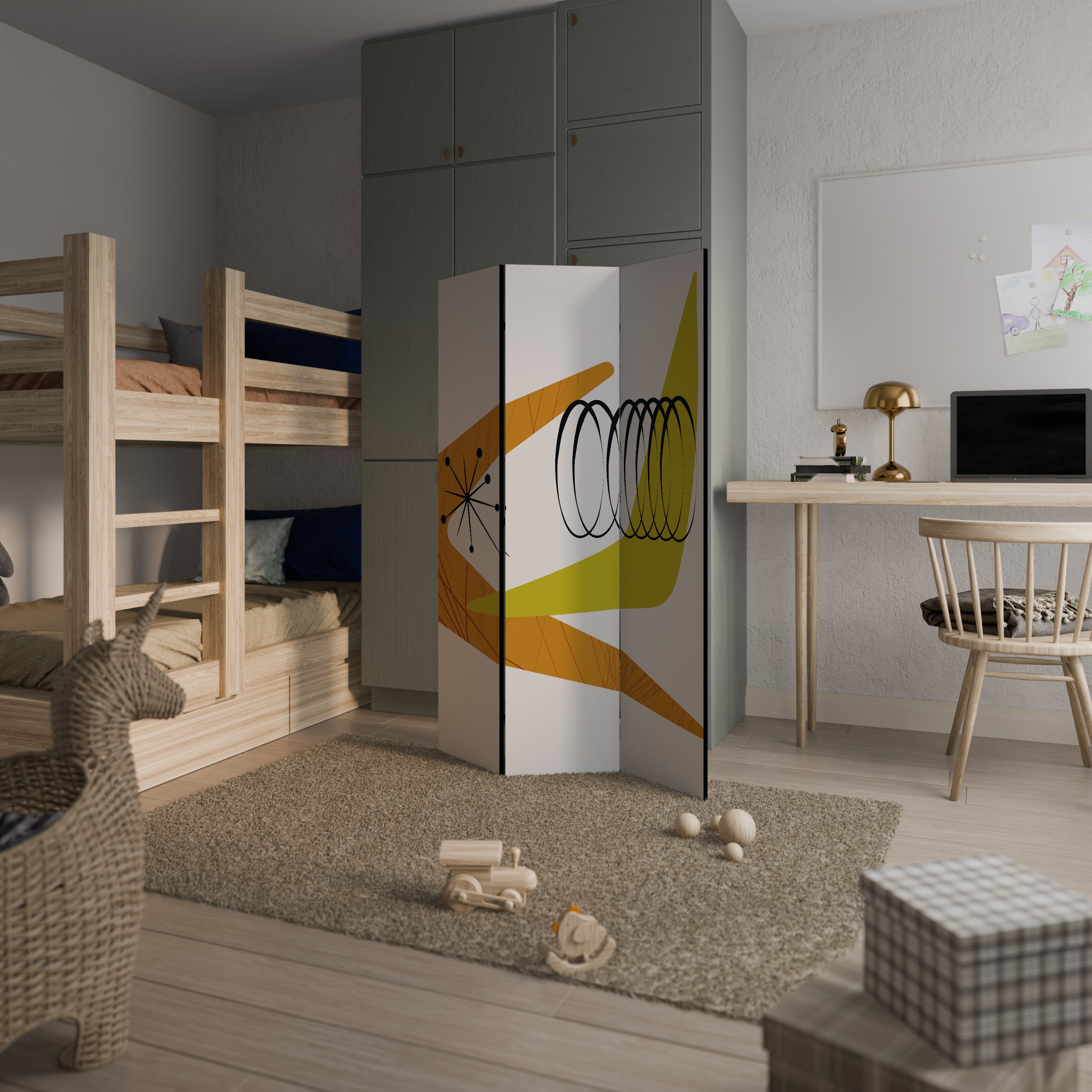 MAGNETIC HIT 3-Panel Room Divider