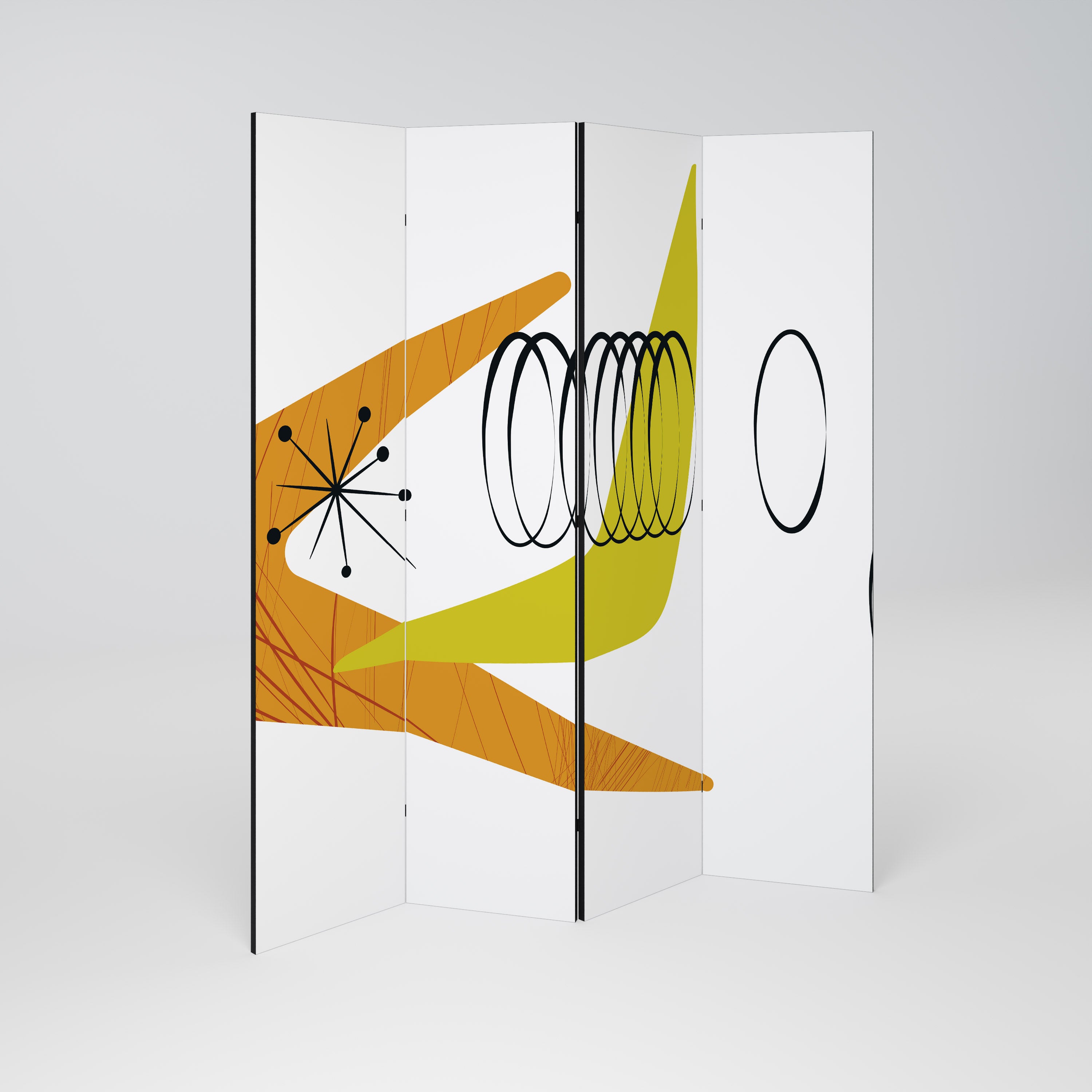 MAGNETIC HIT 4-Panel Room Divider