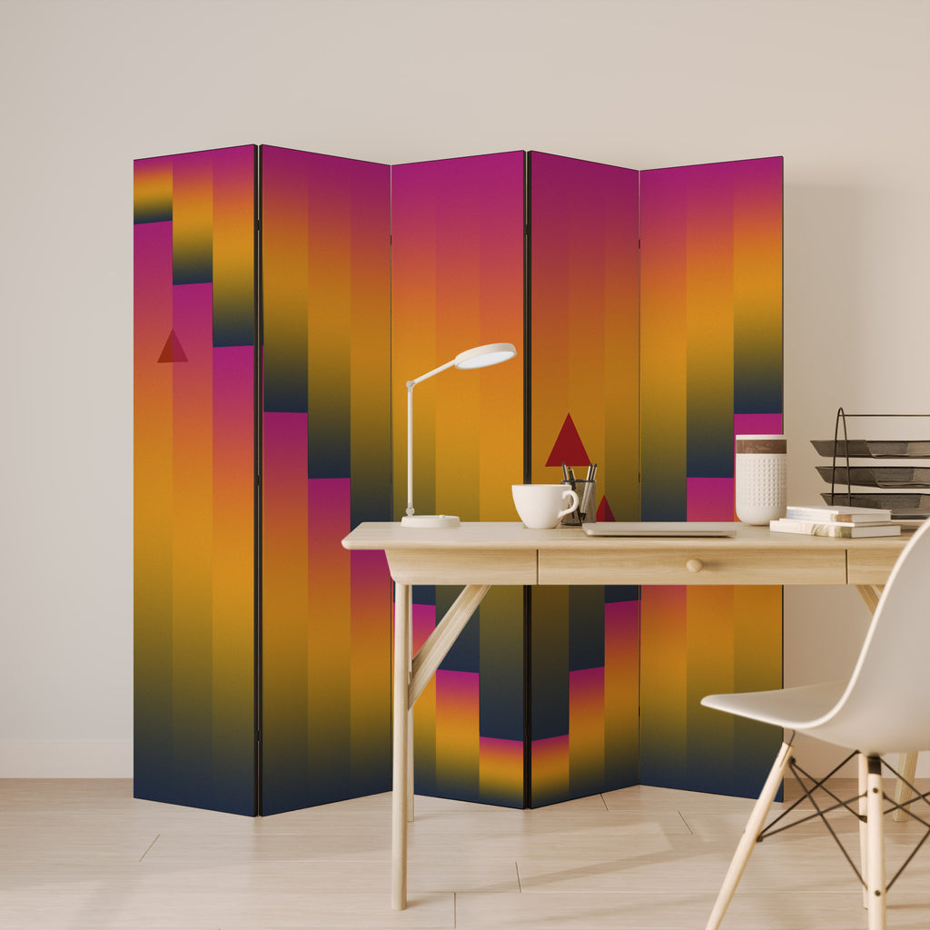 GOLDEN FADE 5-Panel Room Divider