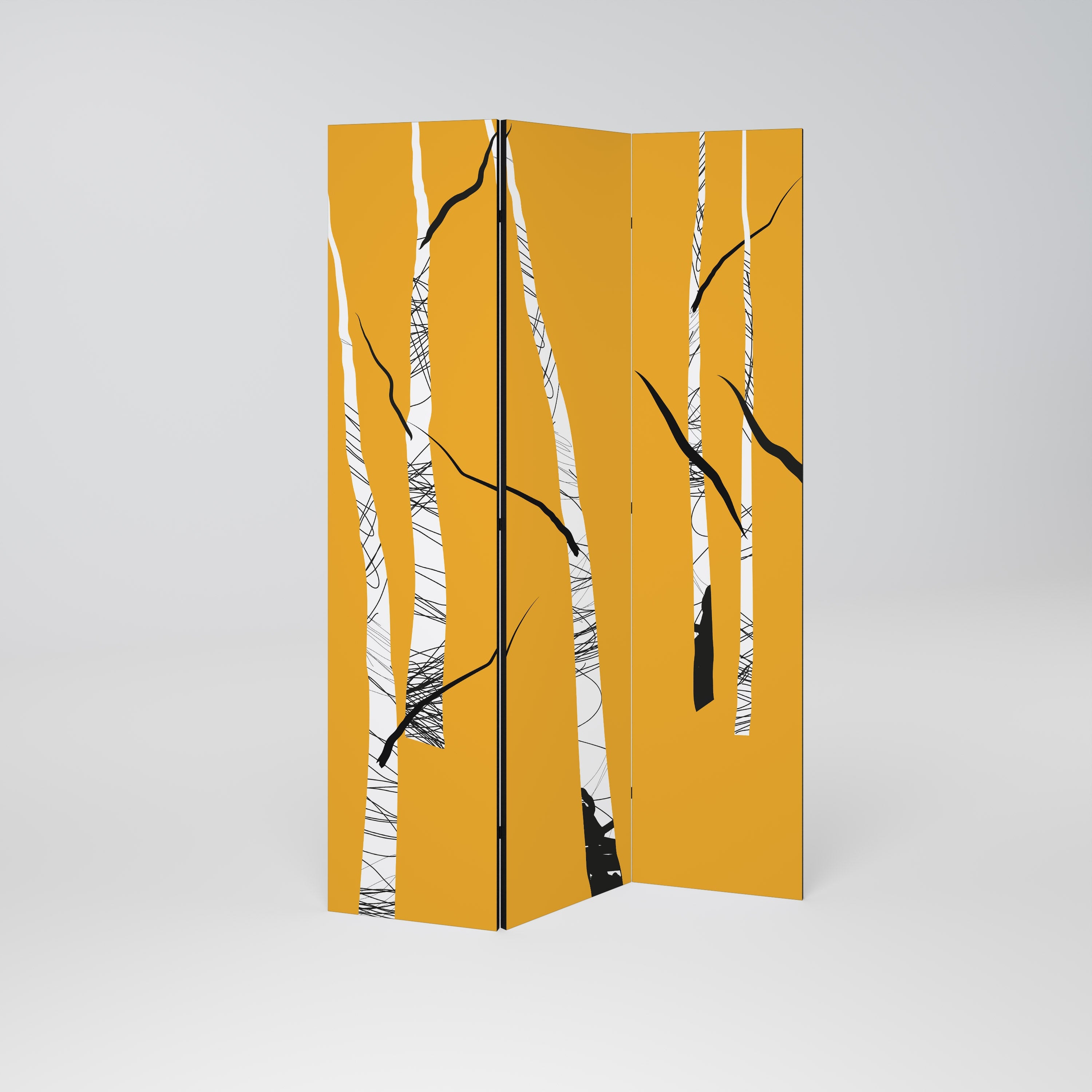 Διακοσμητικό διαχωριστικό δωματίου BIRCH ABSTRACT 3 πάνελ