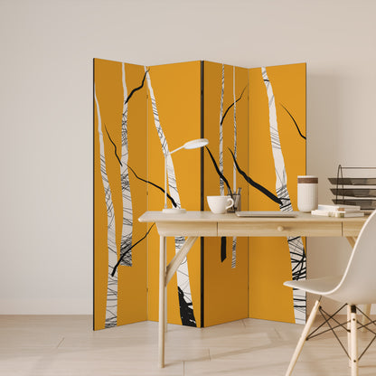 BIRCH ABSTRACT Παραβάν με 4 πάνελ
