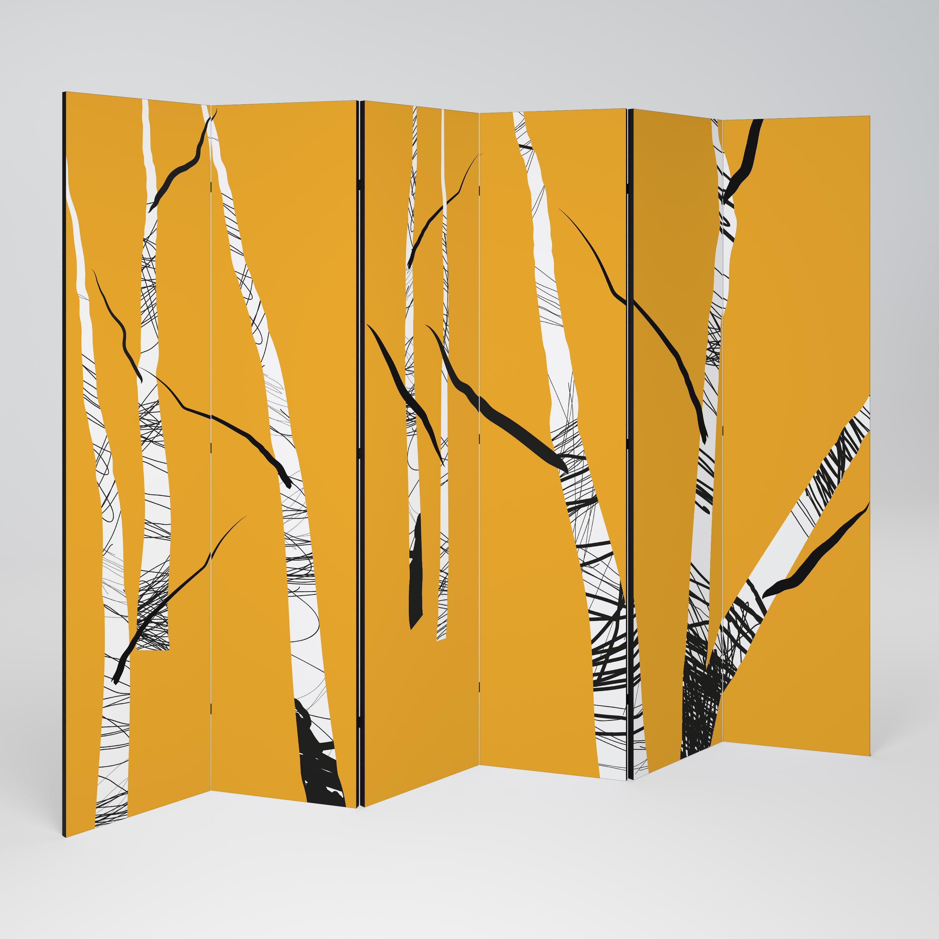 BIRCH ABSTRACT Διακοσμητικό διαχωριστικό δωματίου 6 πάνελ