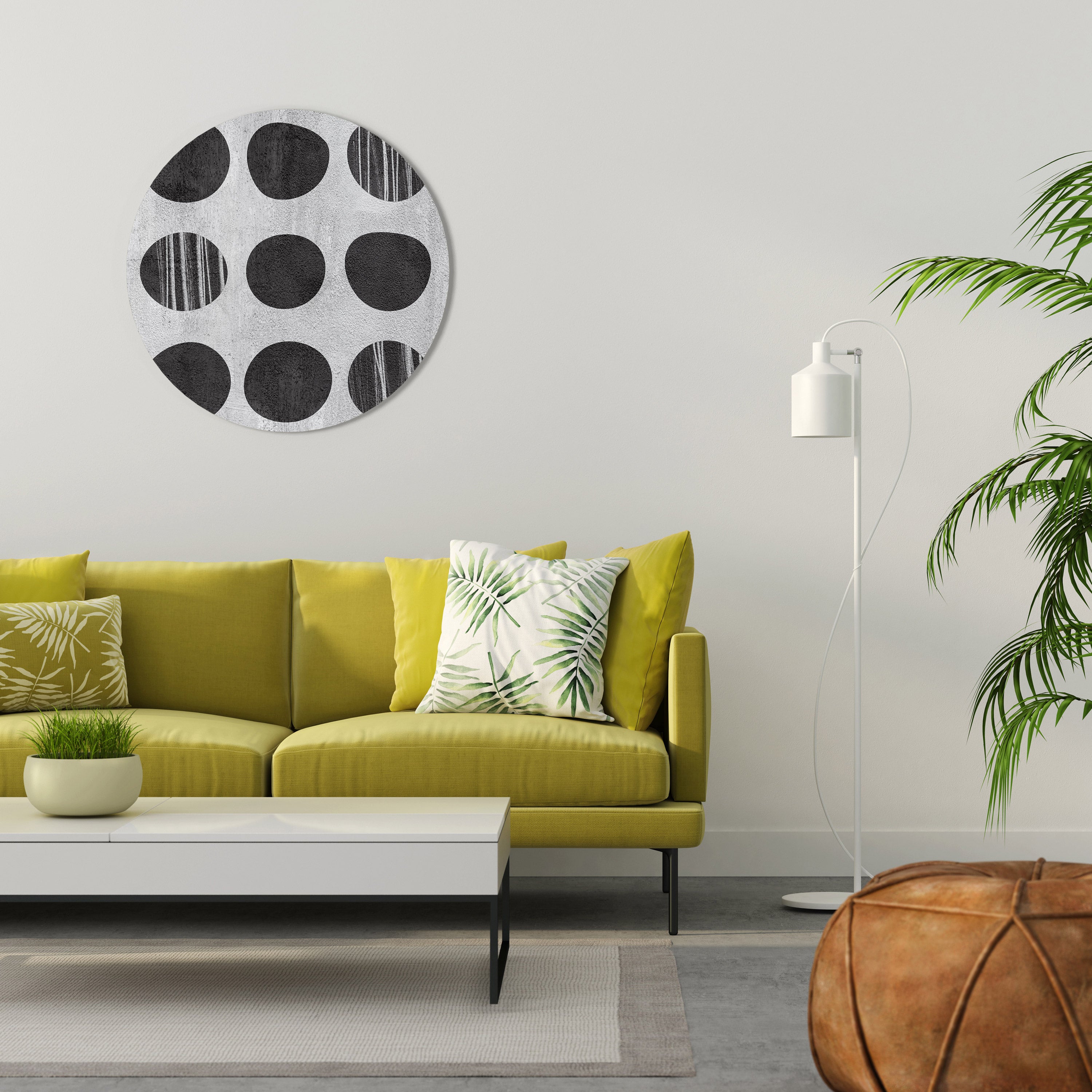 GHOSTLY GRADIENTS Round Wall Art