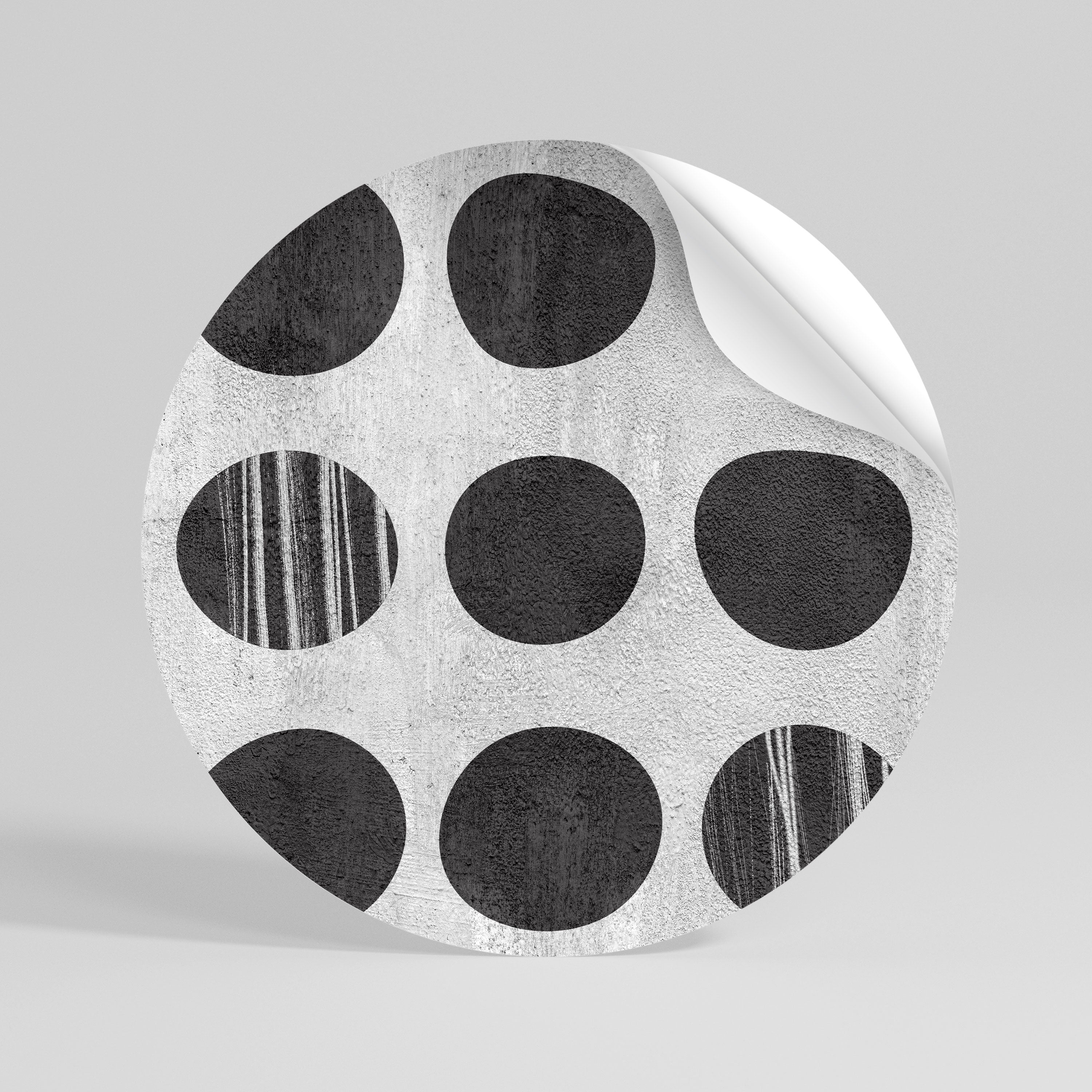 GHOSTLY GRADIENTS Peel and Stick Round Sticker