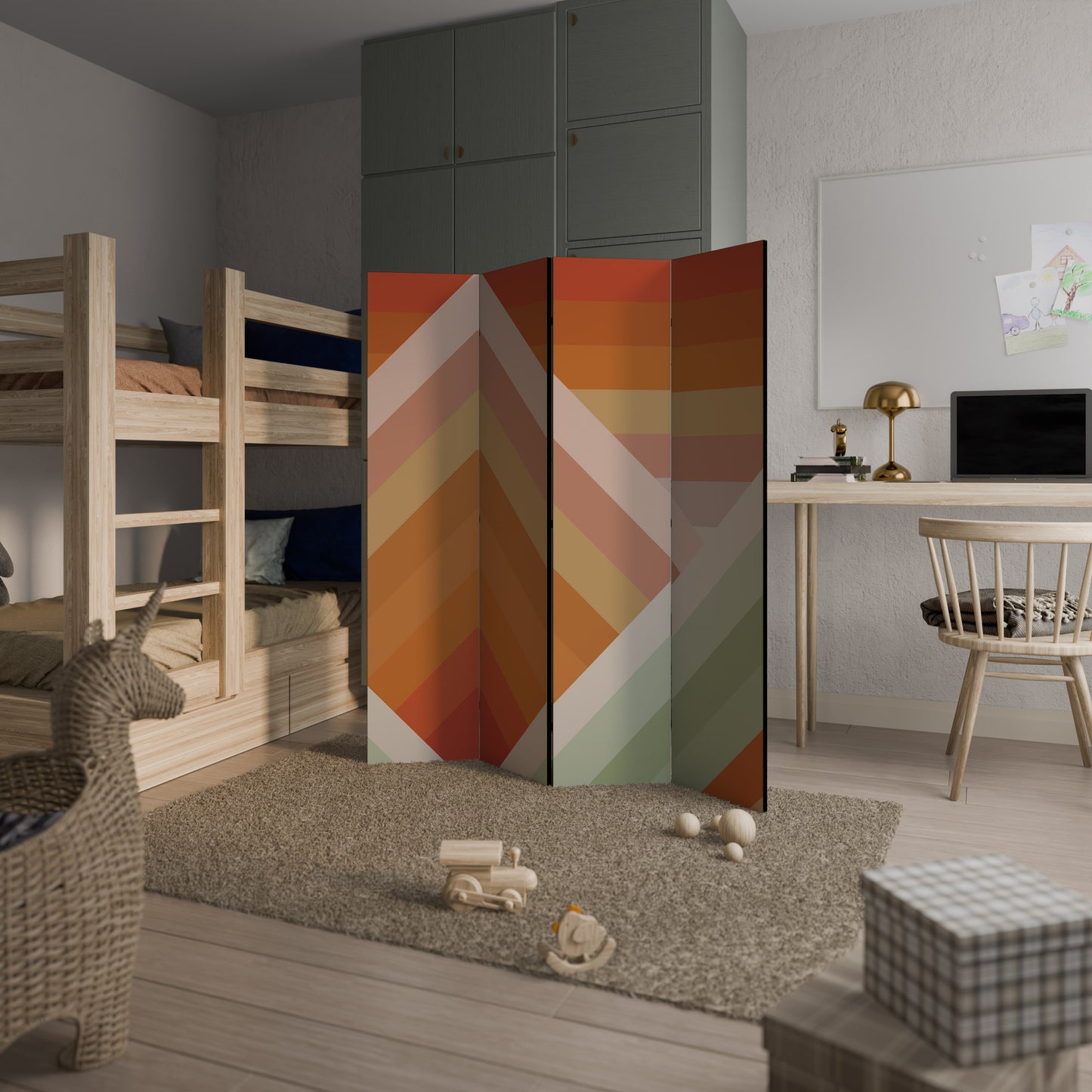 GRADIENT PICKS 4-Panel Room Divider