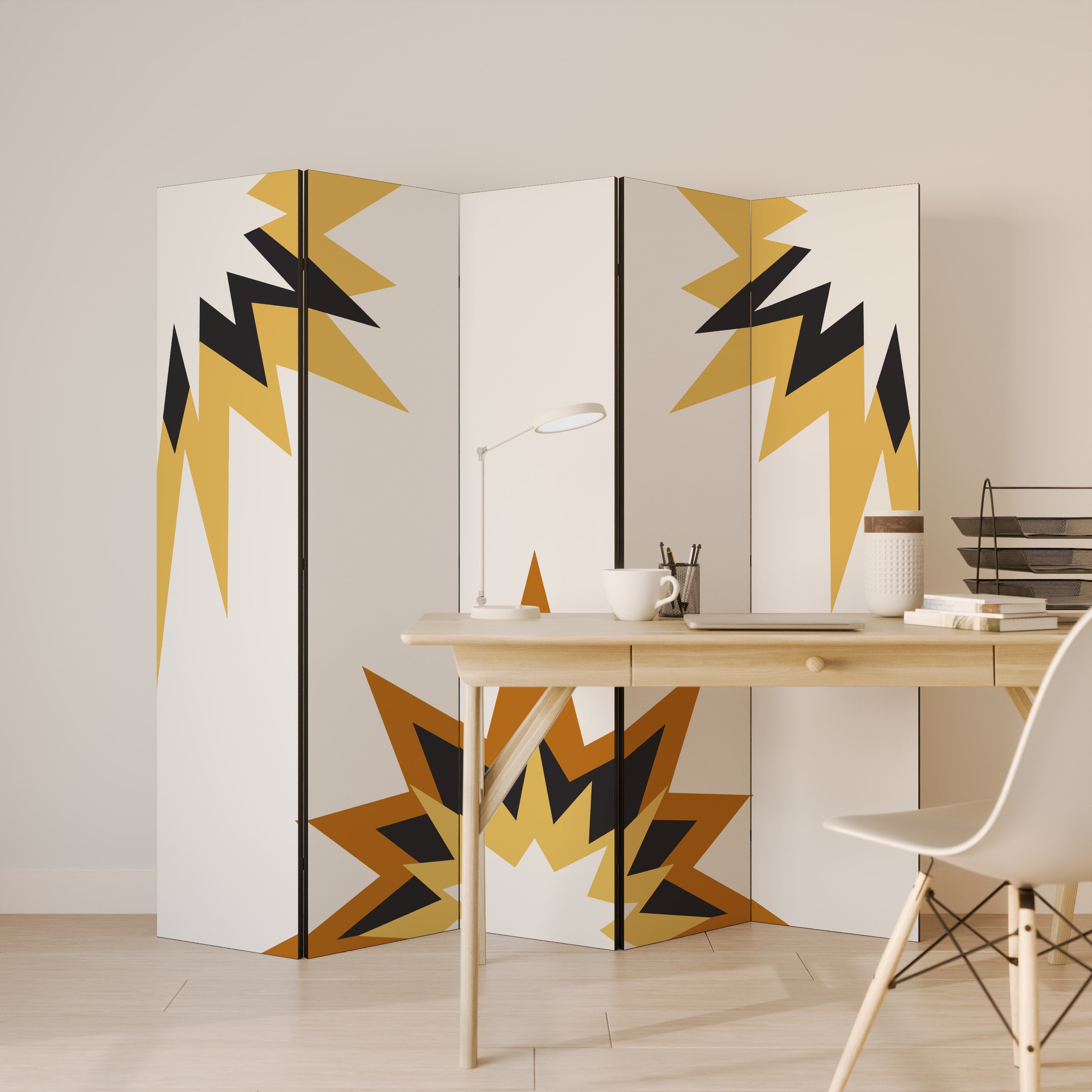 EXPLOSIVE HARMONY 5-Panel Room Divider