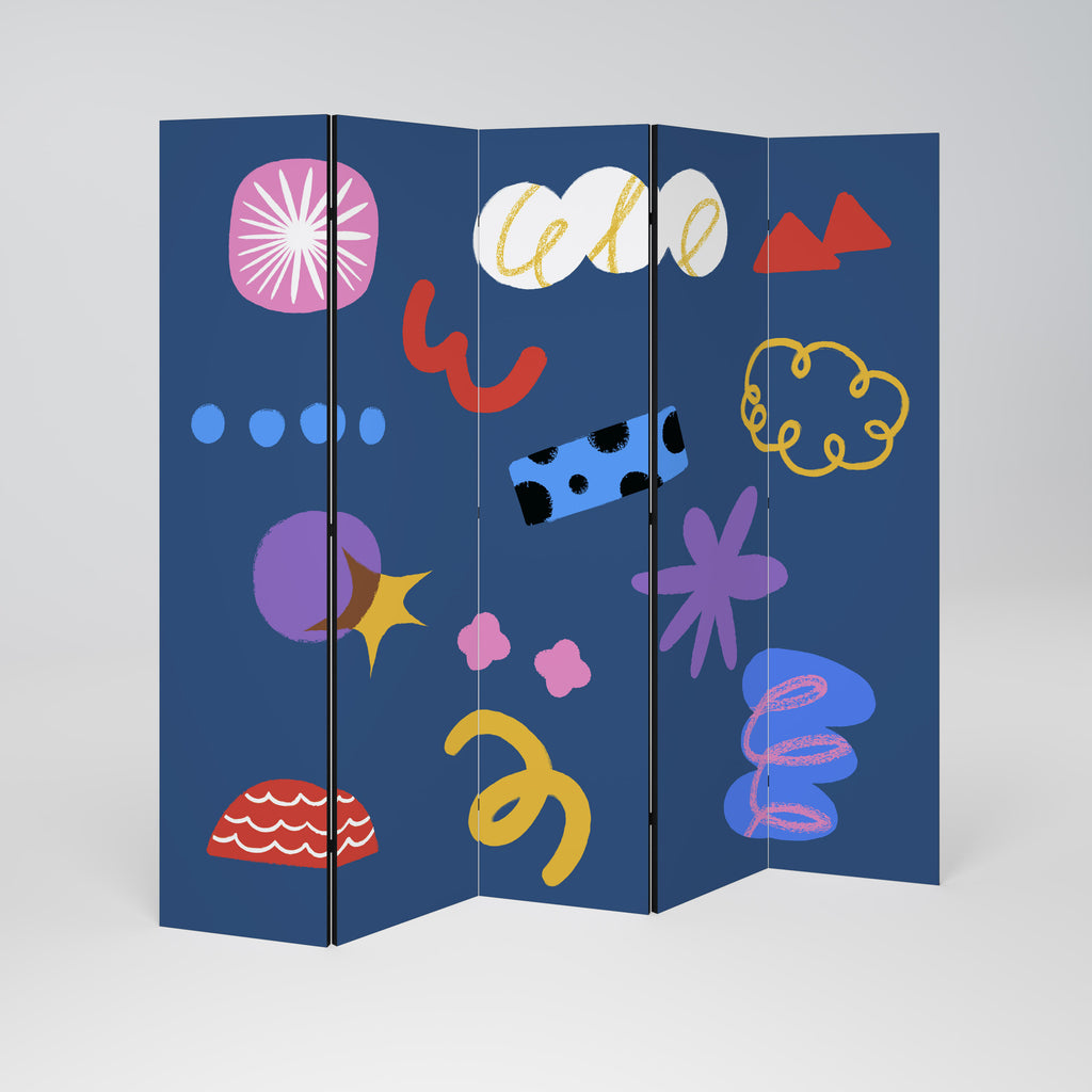 DREAMY HUMOR 5-Panel Room Divider