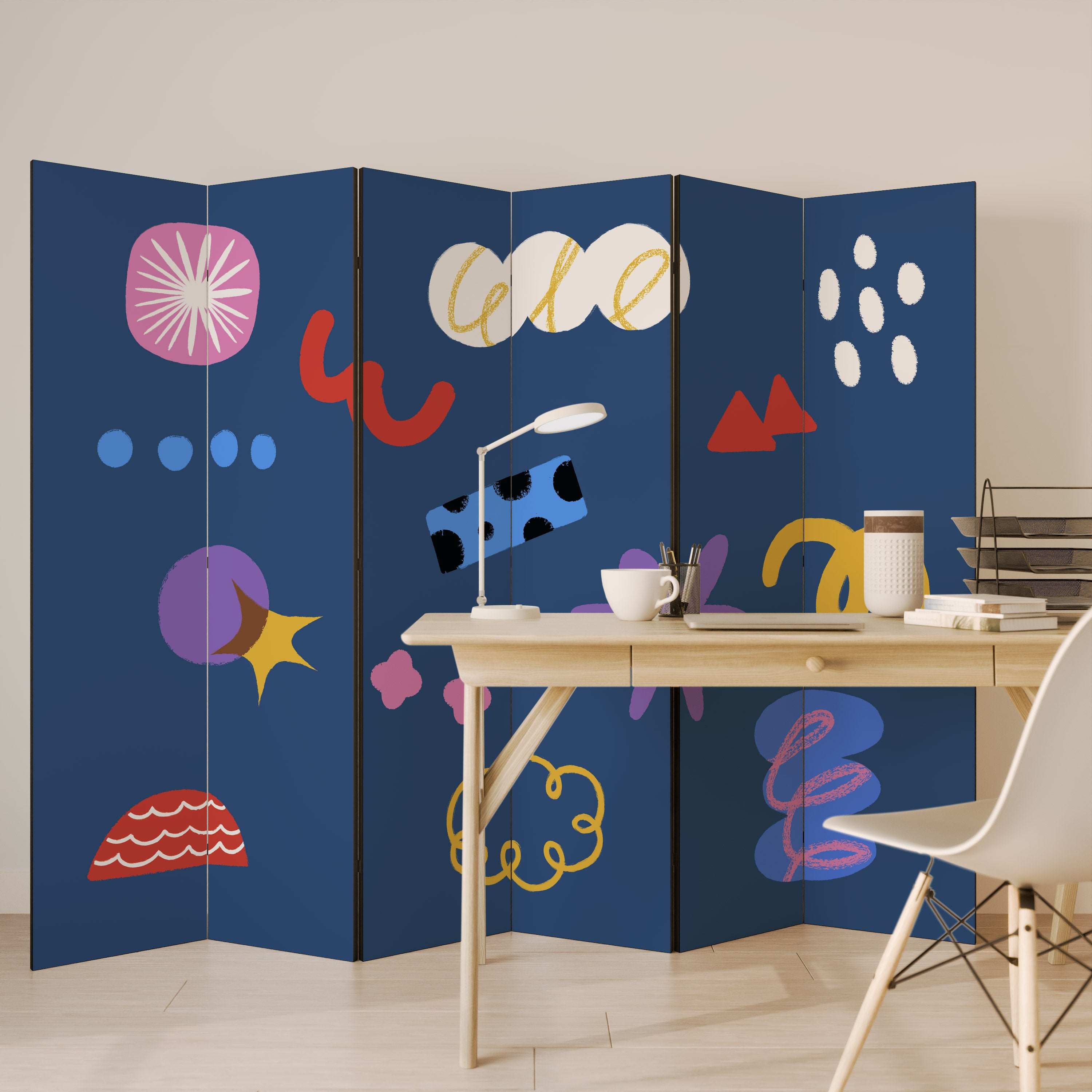 DREAMY HUMOR 6-Panel Room Divider