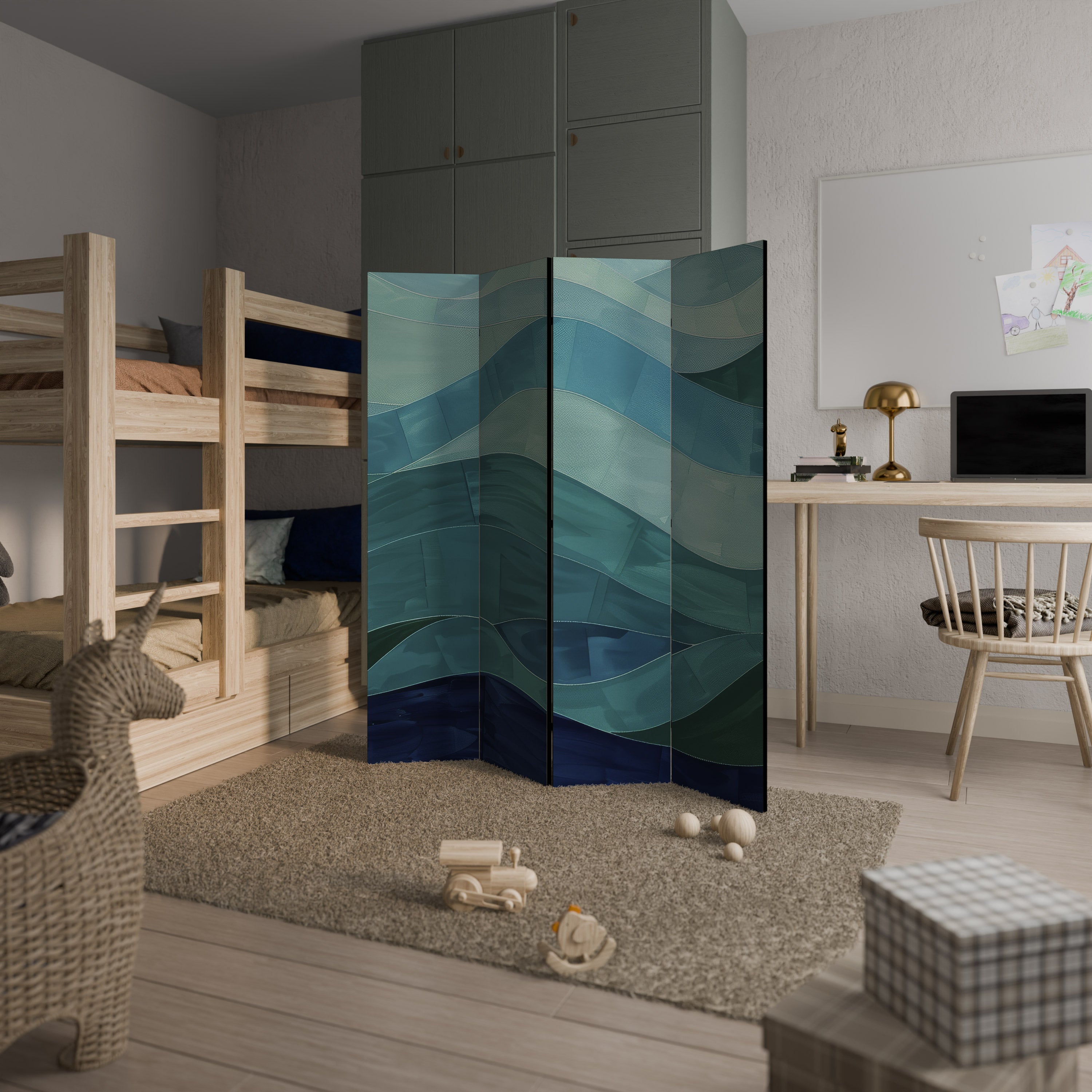 ETERNAL FLOW Decorative 4-Panel Room Divider