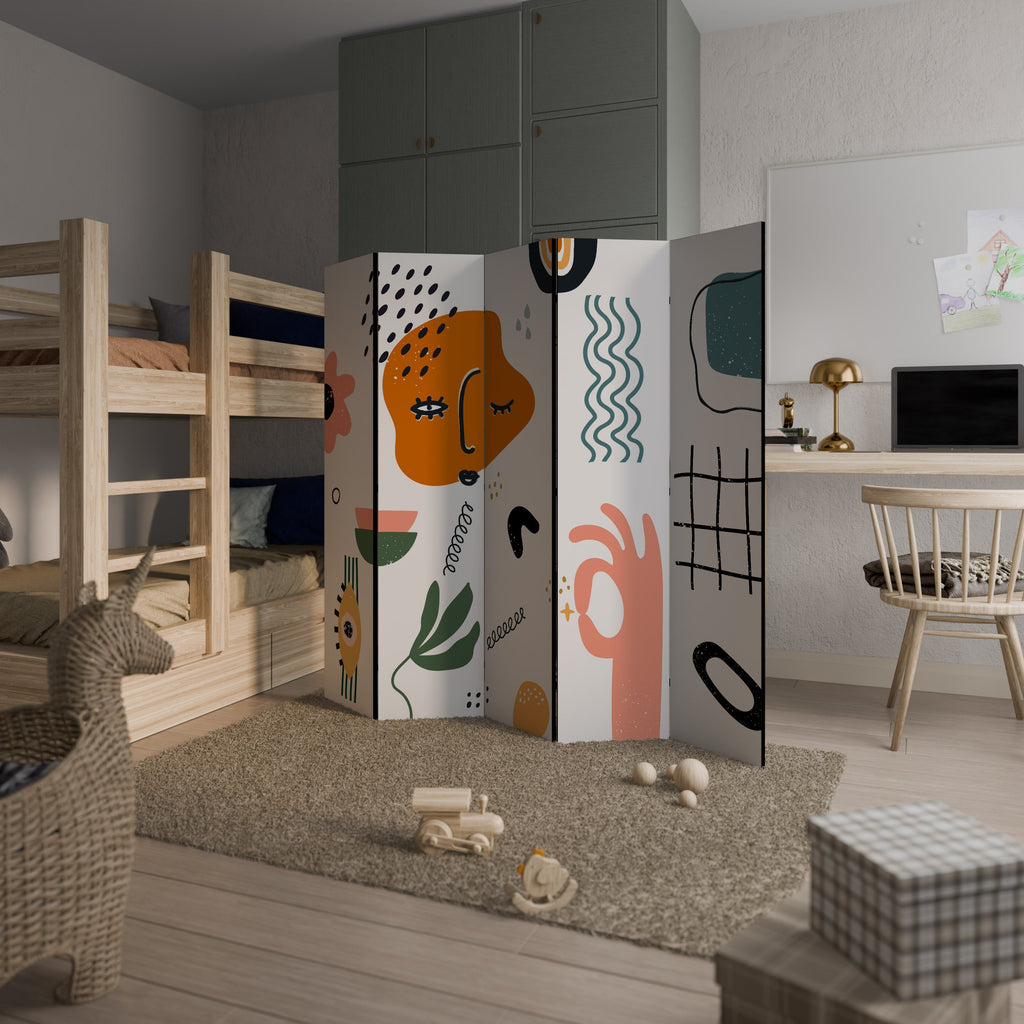 Διακοσμητικό διαχωριστικό χώρου 5 πάνελ MATISSE WHIMSY