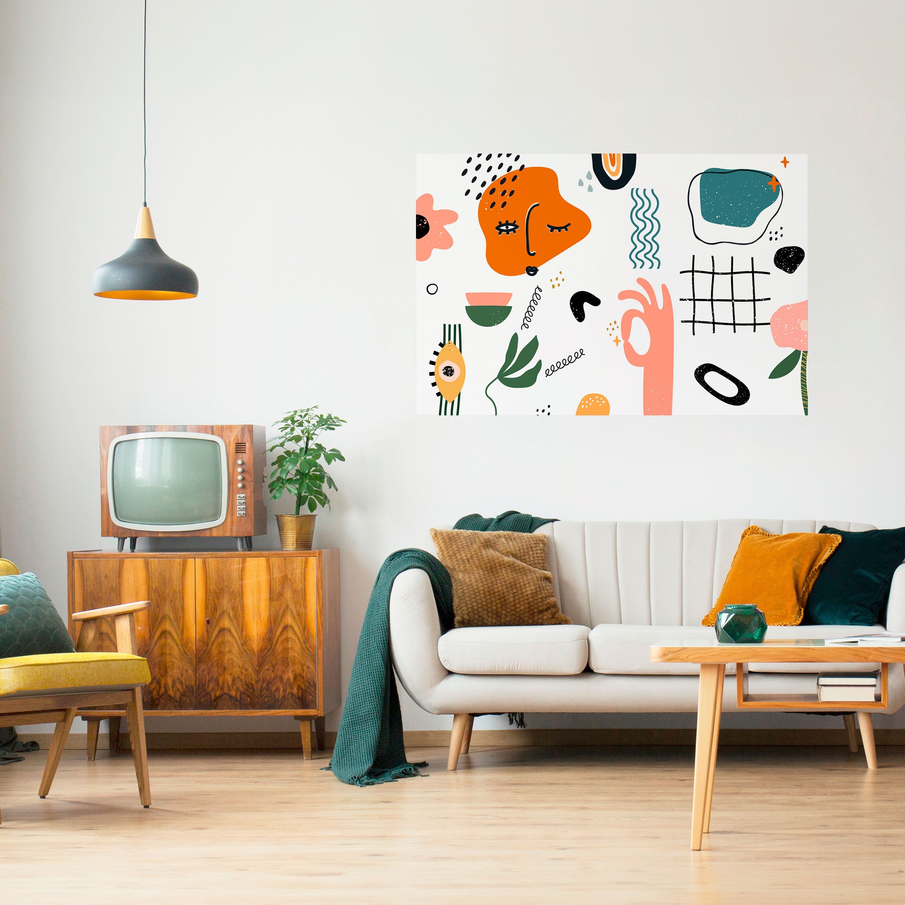 MATISSE WHIMSY Οριζόντια αφίσα με θέμα "Ξεφλουδισμένο και κολλημένο"