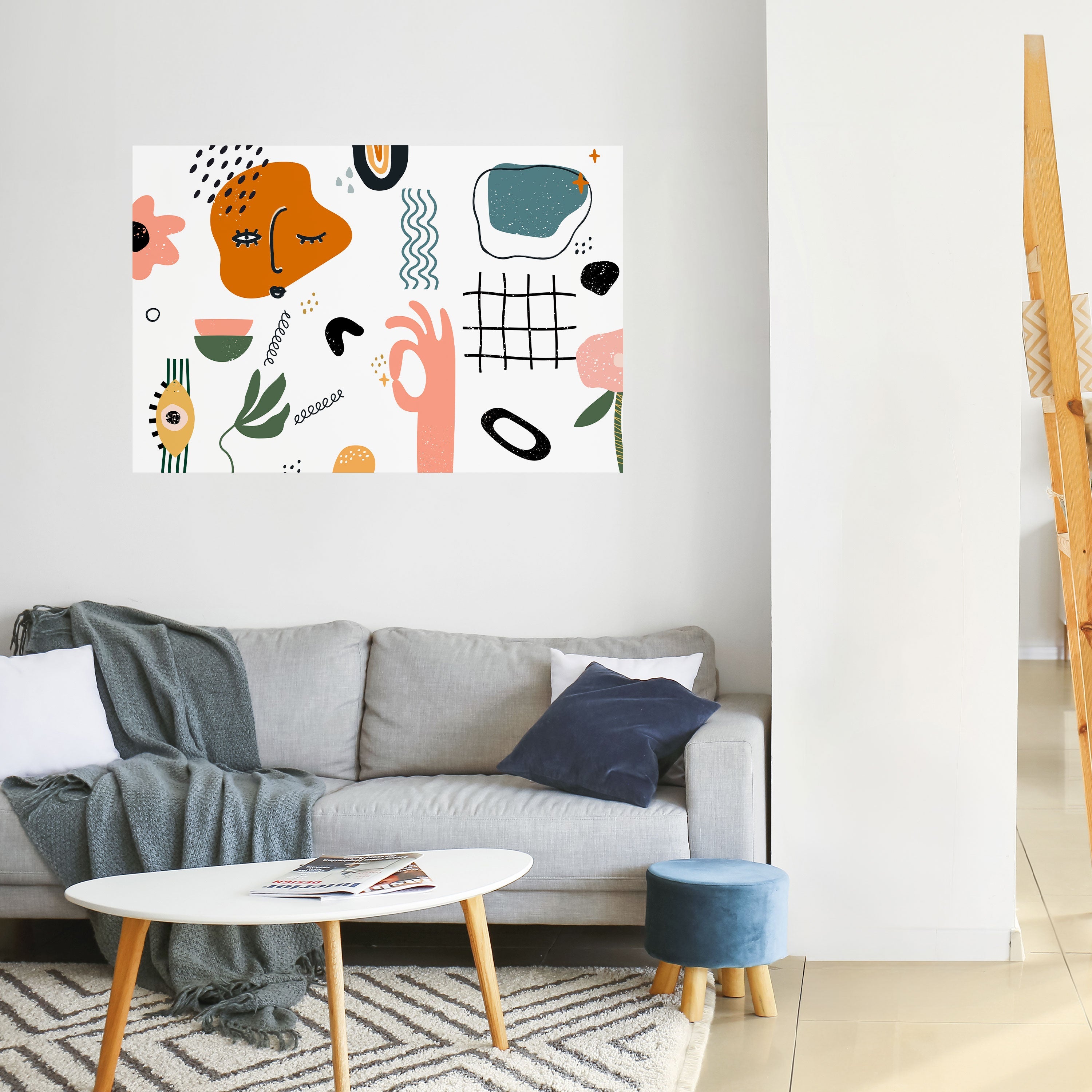 MATISSE WHIMSY Οριζόντια αφίσα με θέμα "Ξεφλουδισμένο και κολλημένο"