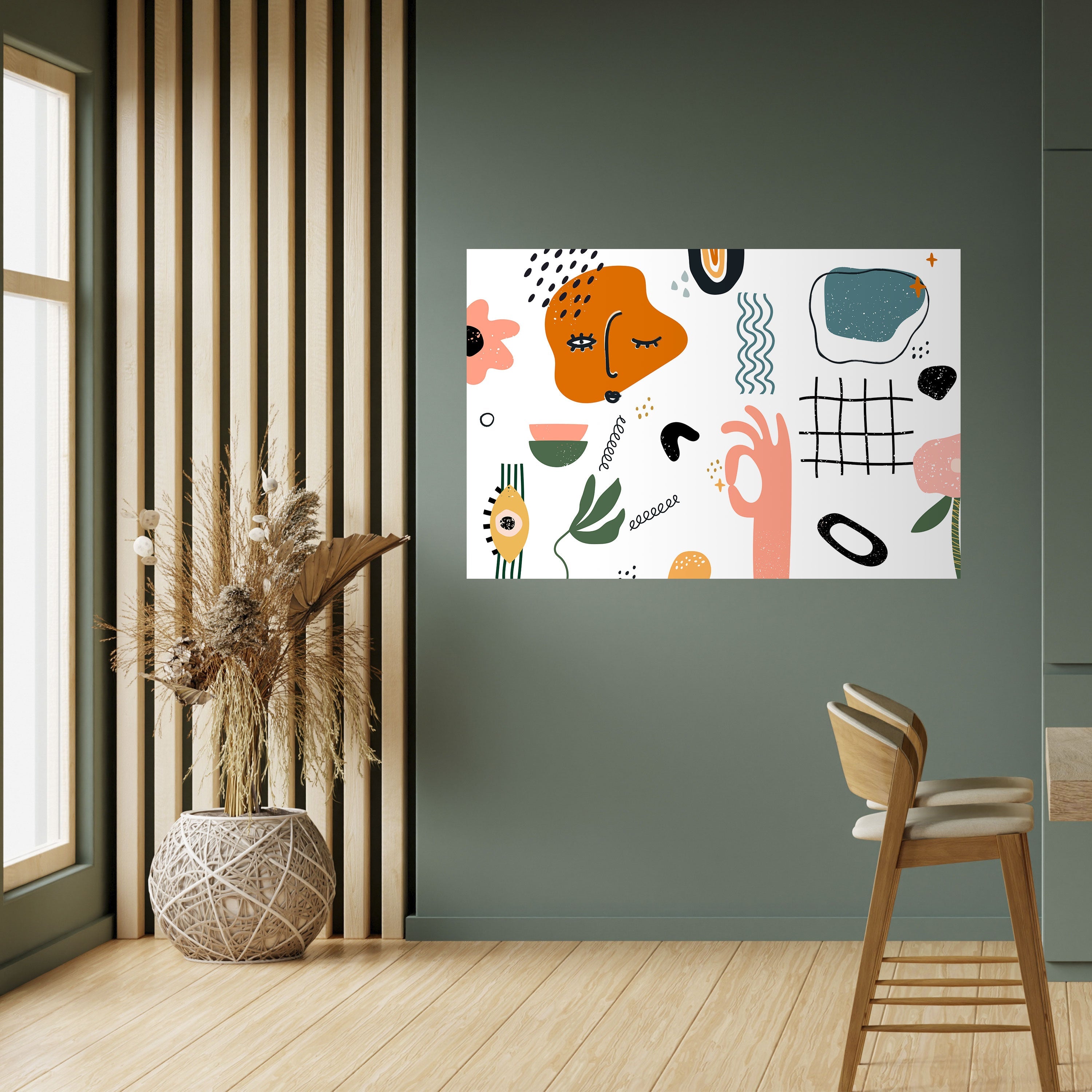 MATISSE WHIMSY Οριζόντια αφίσα με θέμα "Ξεφλουδισμένο και κολλημένο"