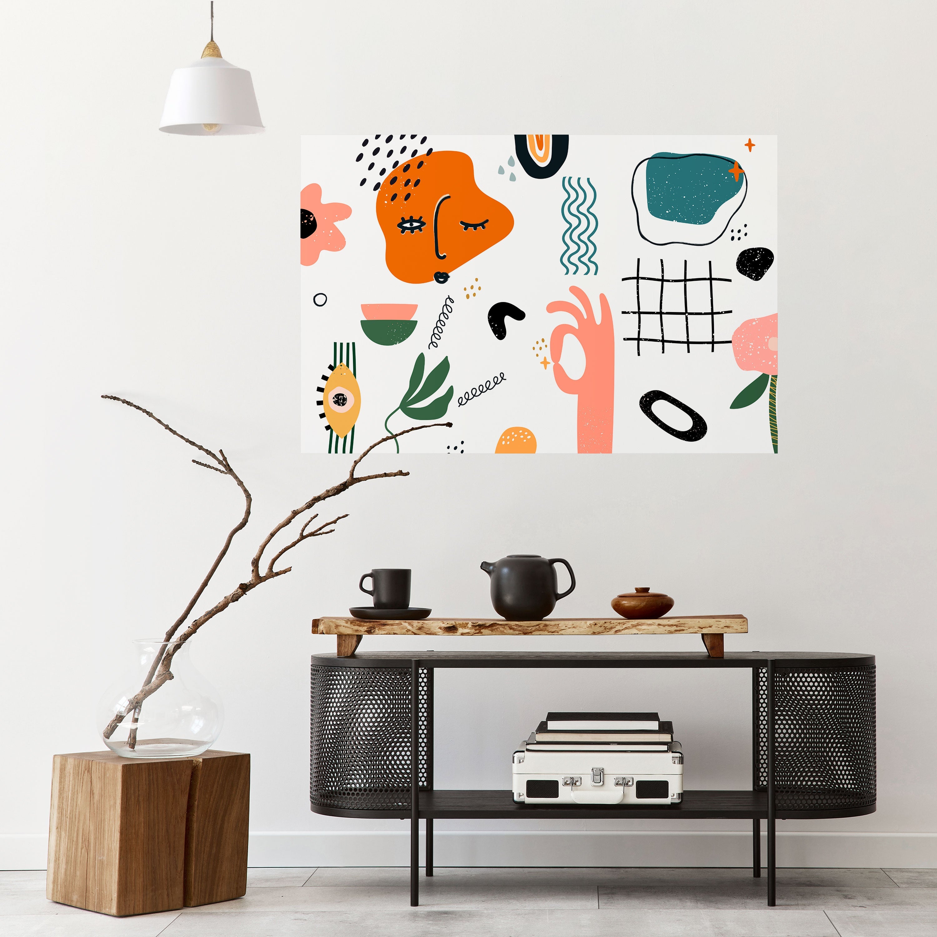 MATISSE WHIMSY Οριζόντια αφίσα με θέμα "Ξεφλουδισμένο και κολλημένο"