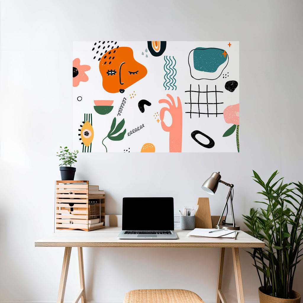 MATISSE WHIMSY Οριζόντια αφίσα με θέμα "Ξεφλουδισμένο και κολλημένο"