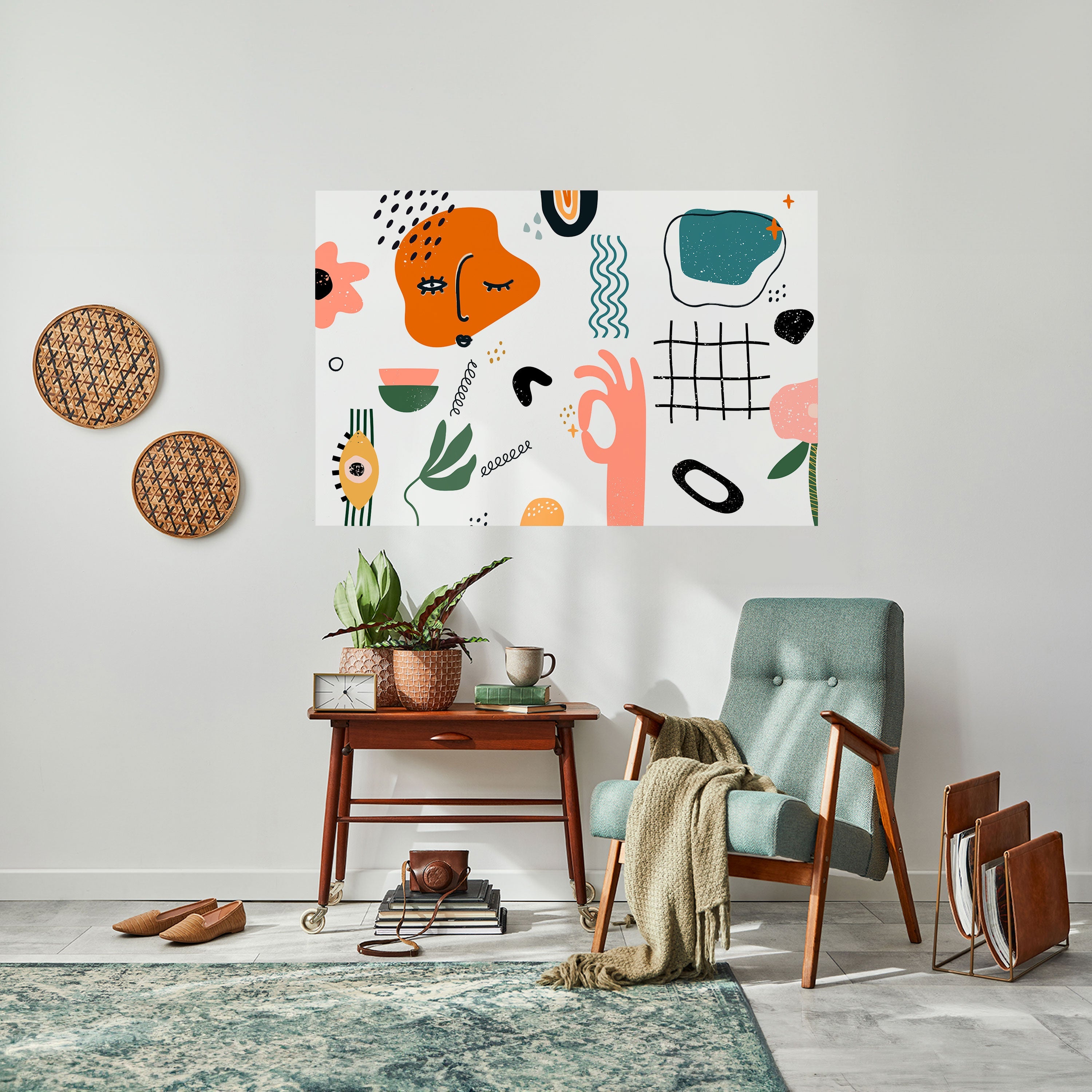 MATISSE WHIMSY Οριζόντια αφίσα με θέμα "Ξεφλουδισμένο και κολλημένο"