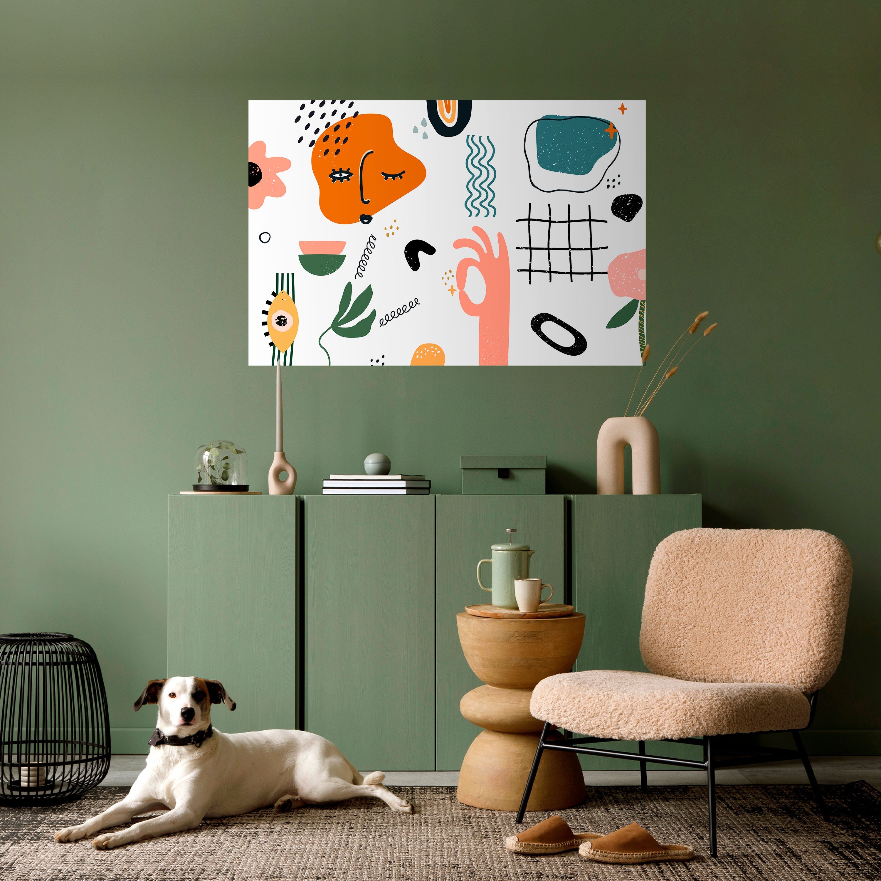MATISSE WHIMSY Οριζόντια αφίσα με θέμα "Ξεφλουδισμένο και κολλημένο"