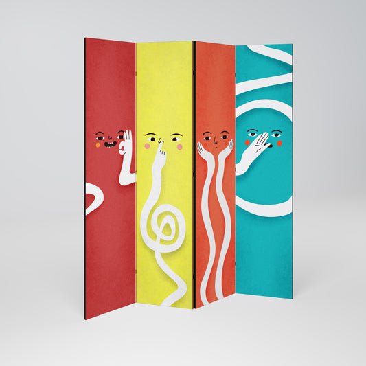 LIVELY FEATURES Παραβάν με 4 πάνελ