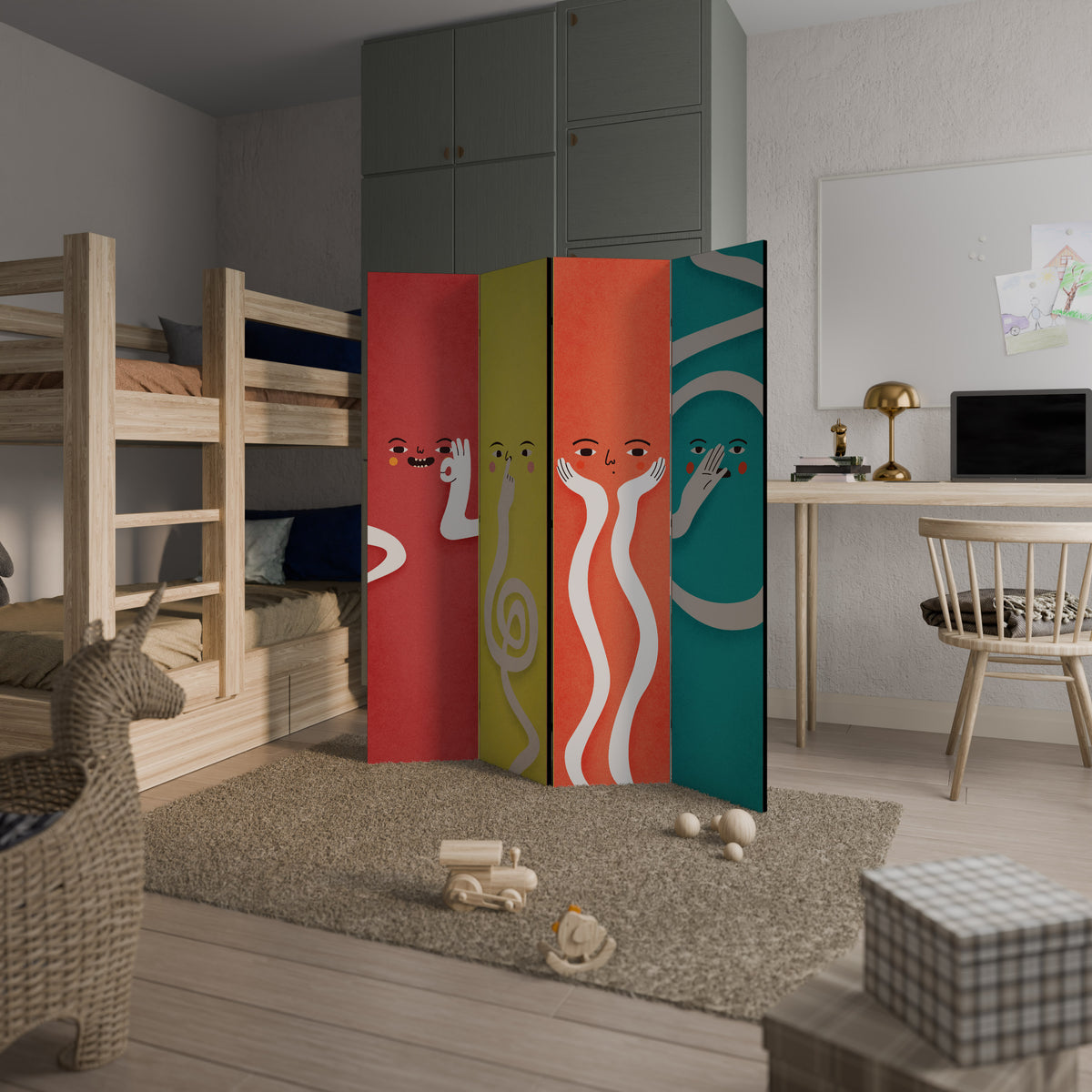 LIVELY FEATURES Παραβάν με 4 πάνελ