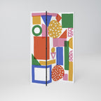 GEOMETRIC GLIMMER Διακοσμητικό παραβάν με 3 πάνελ