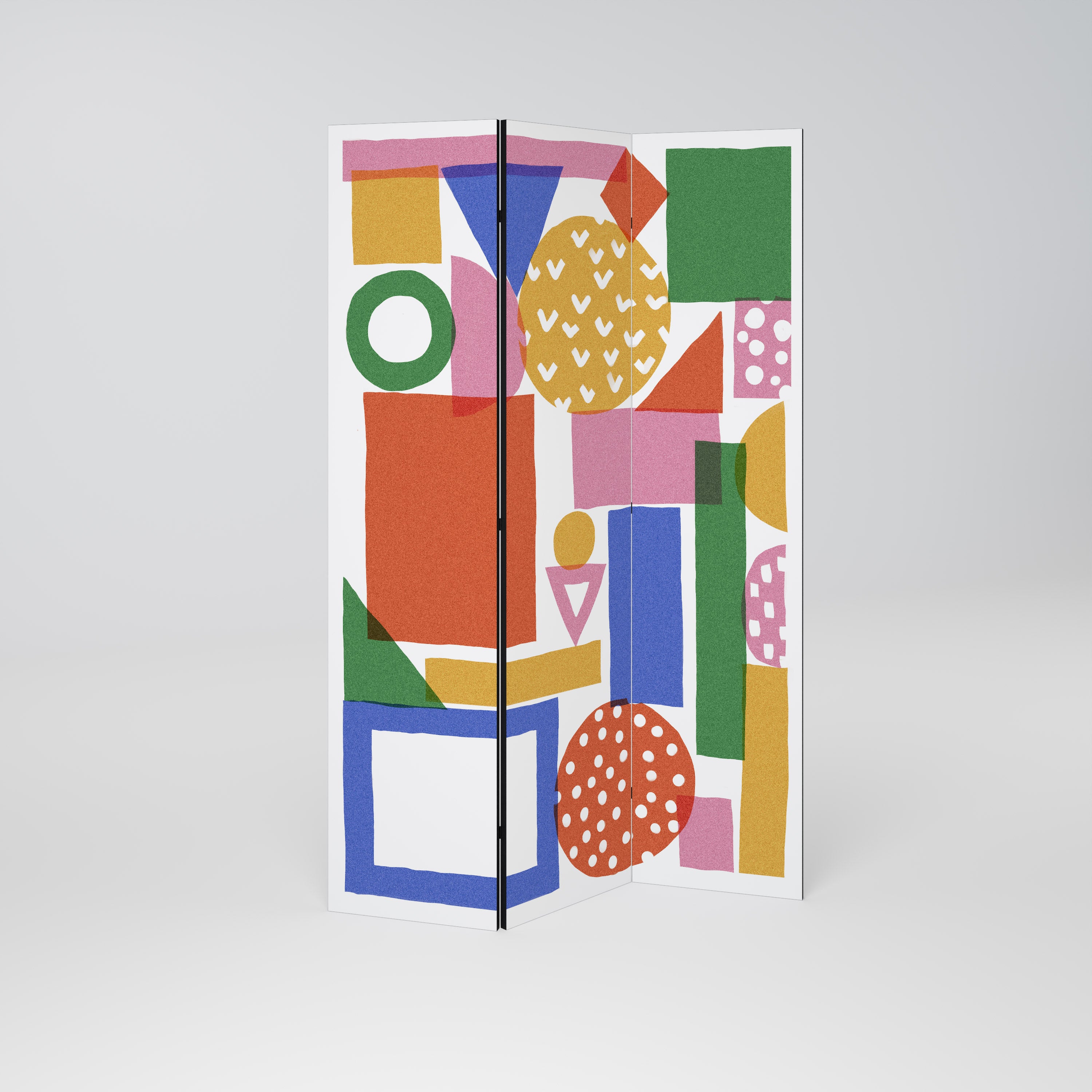 GEOMETRIC GLIMMER 3-Panel Room Divider