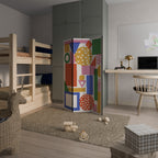 GEOMETRIC GLIMMER Διακοσμητικό παραβάν με 3 πάνελ