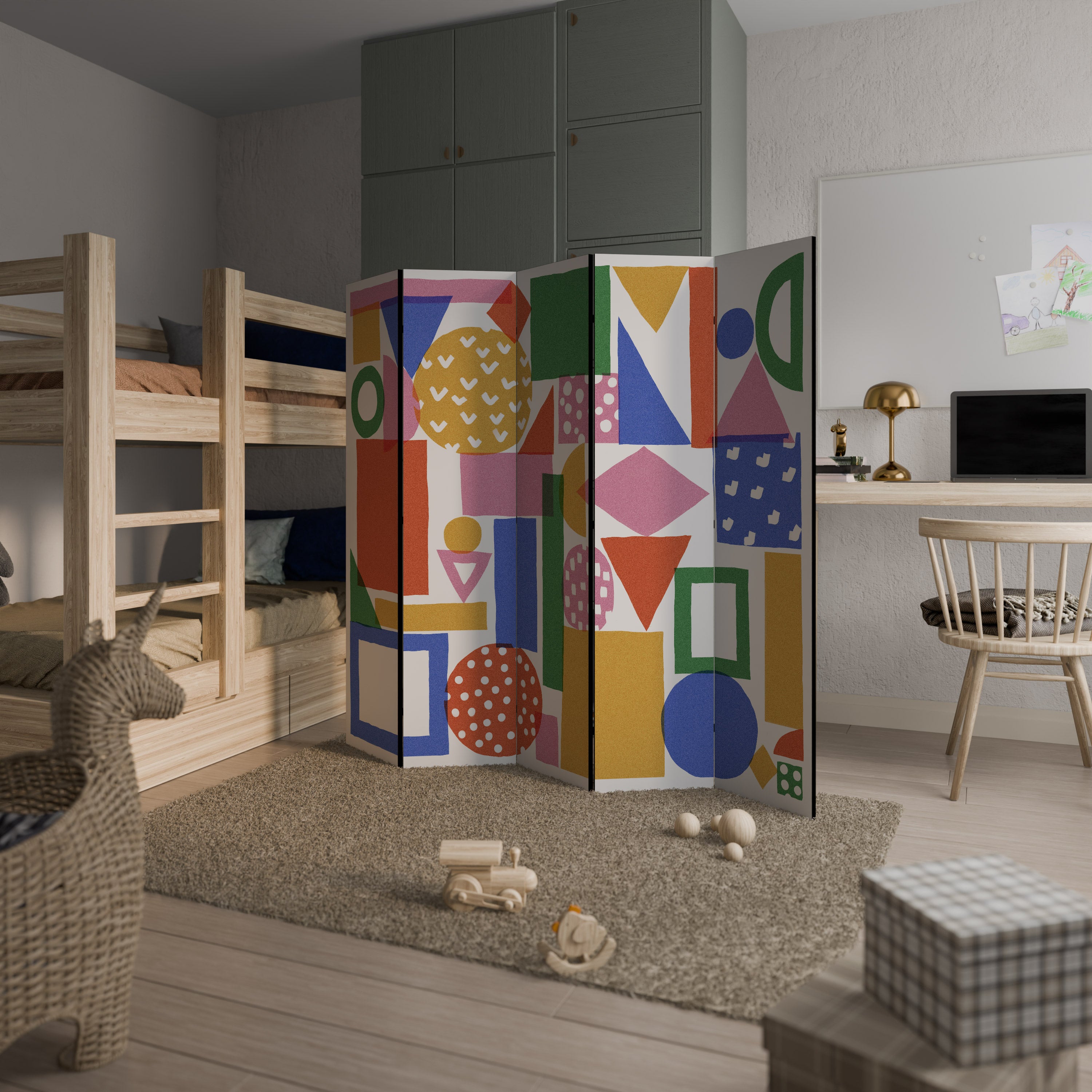 GEOMETRIC GLIMMER Παραβάν με 5 πάνελ