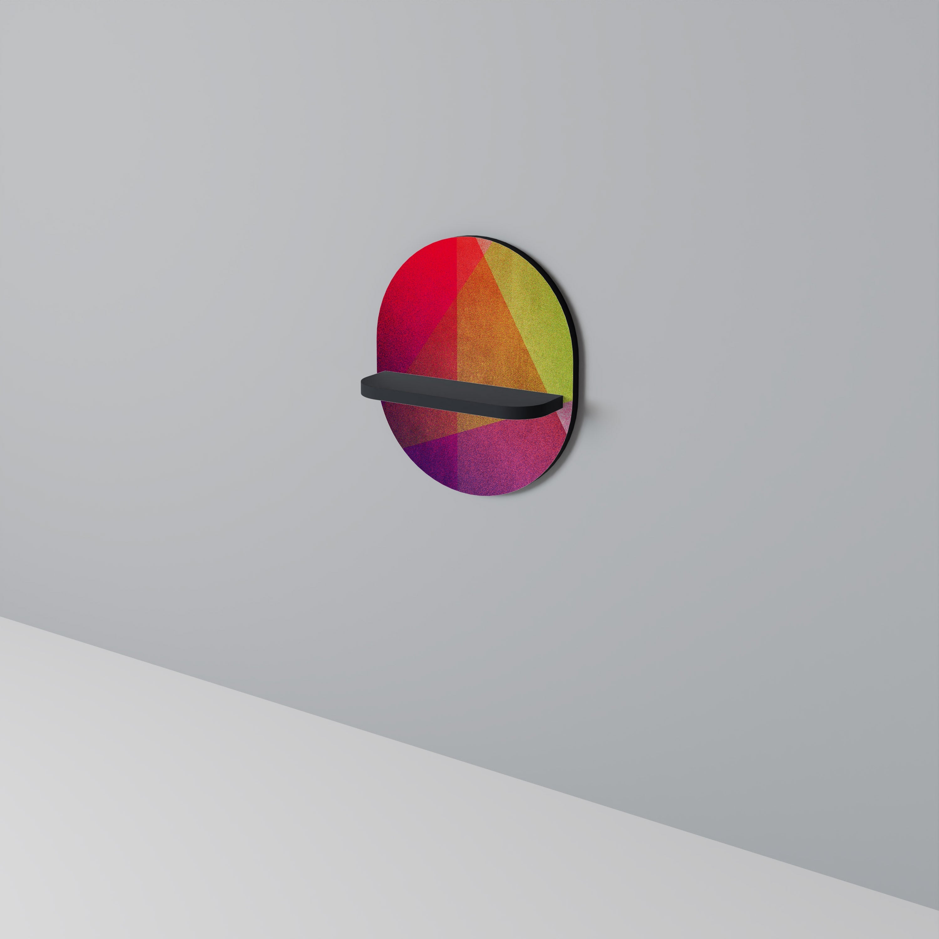 Οβάλ Ράφι Τέχνης VIVID GEOMETRIA σε Μαύρο Φινίρισμα