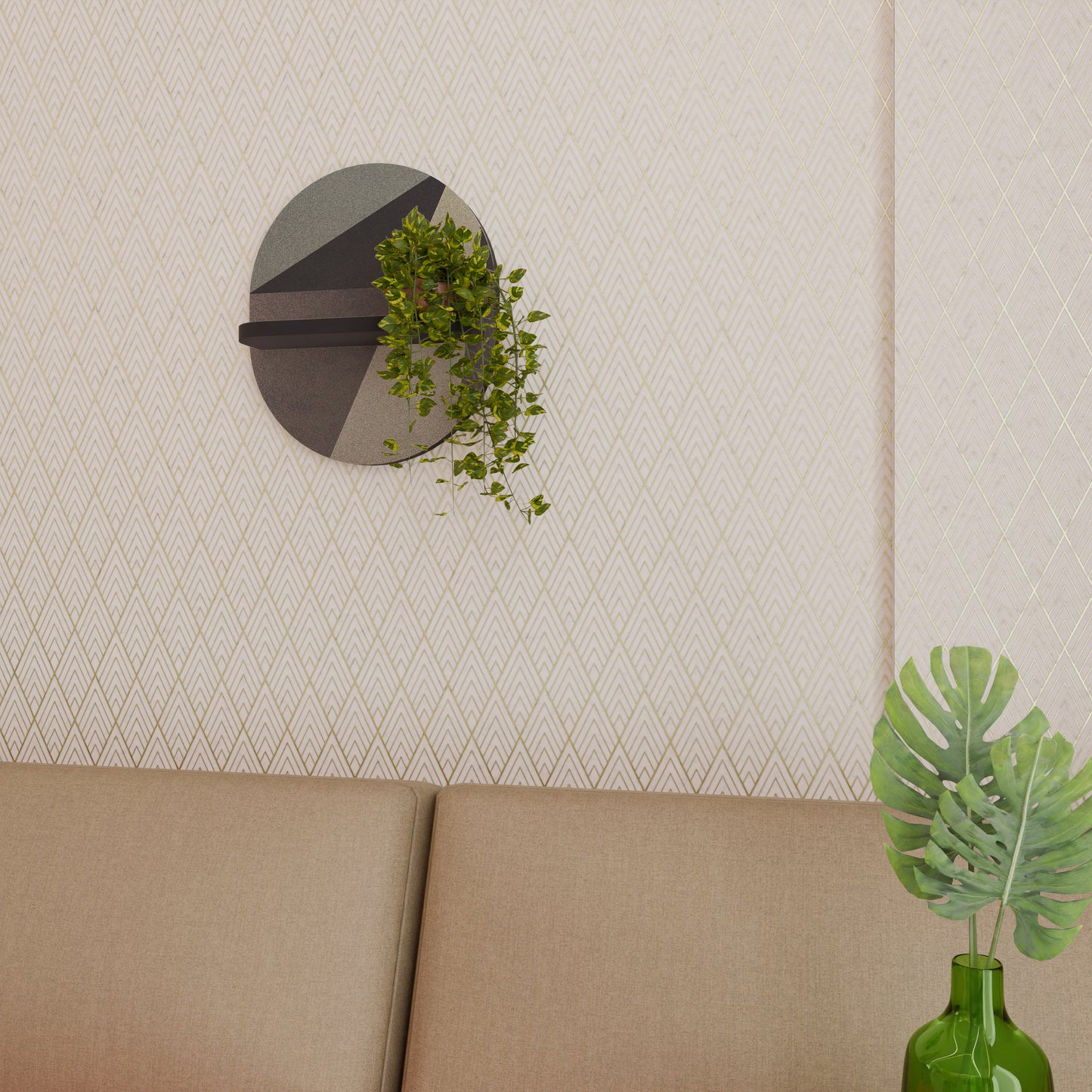 BEIGE GEOMETRY Διακοσμητικό Ράφι Art Shelf