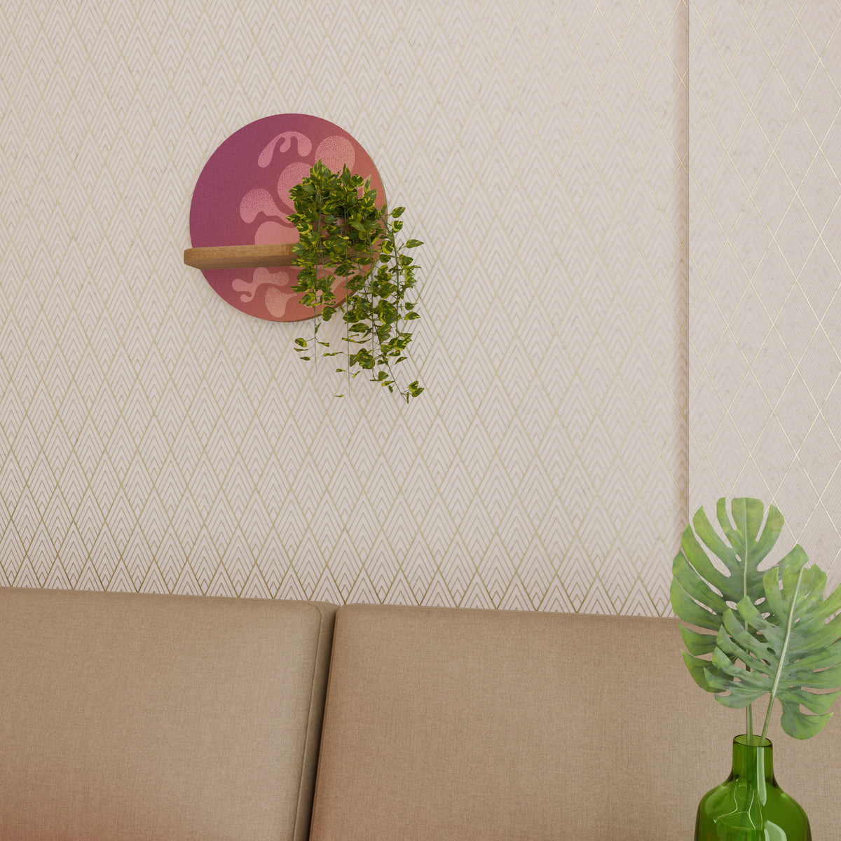 IRREGULAR PINK Διακοσμητικό Ράφι Art Shelf