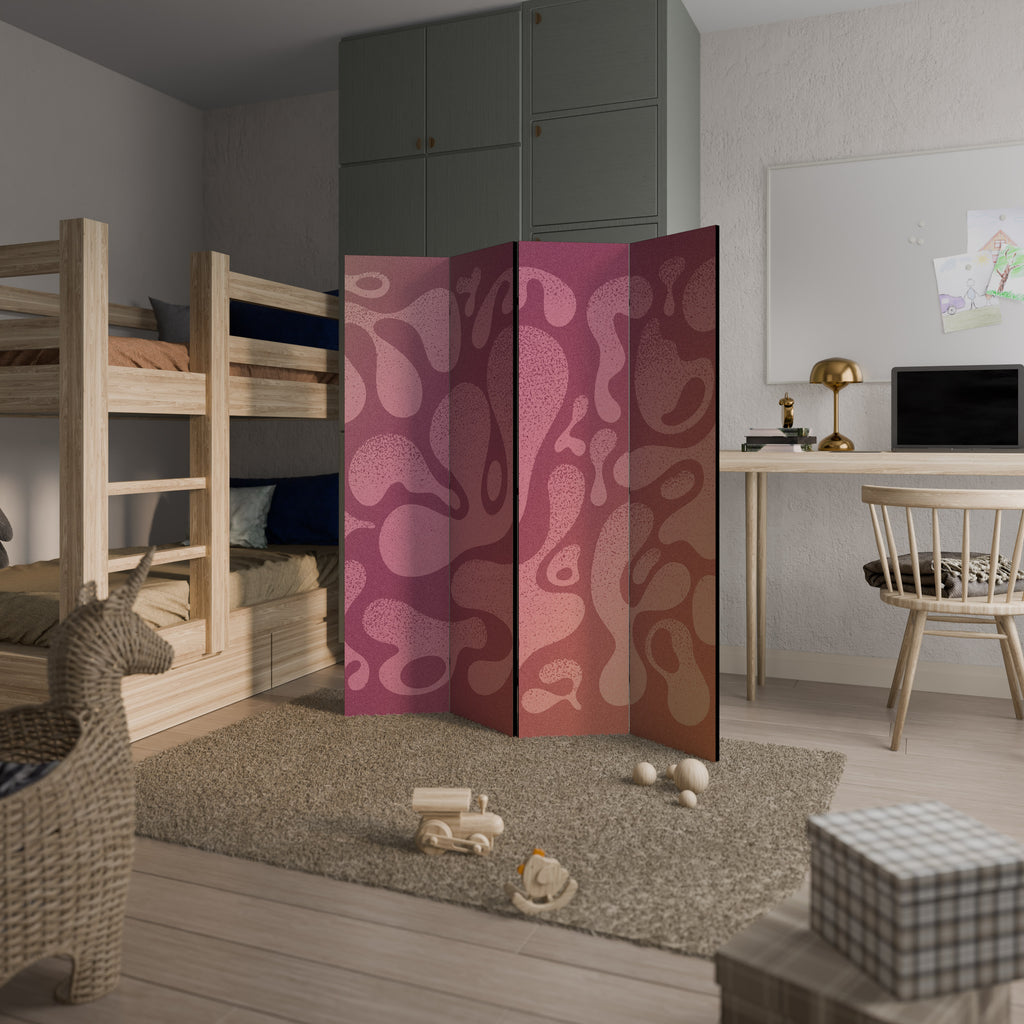 IRREGULAR PINK 4-Panel Room Divider