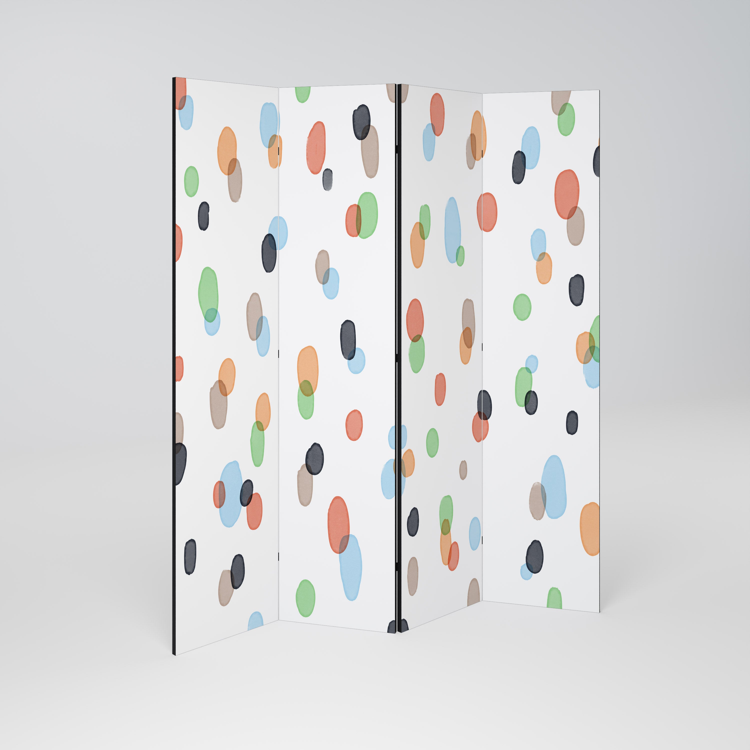 ENERGETIC SPOTS 4-Panel Room Divider